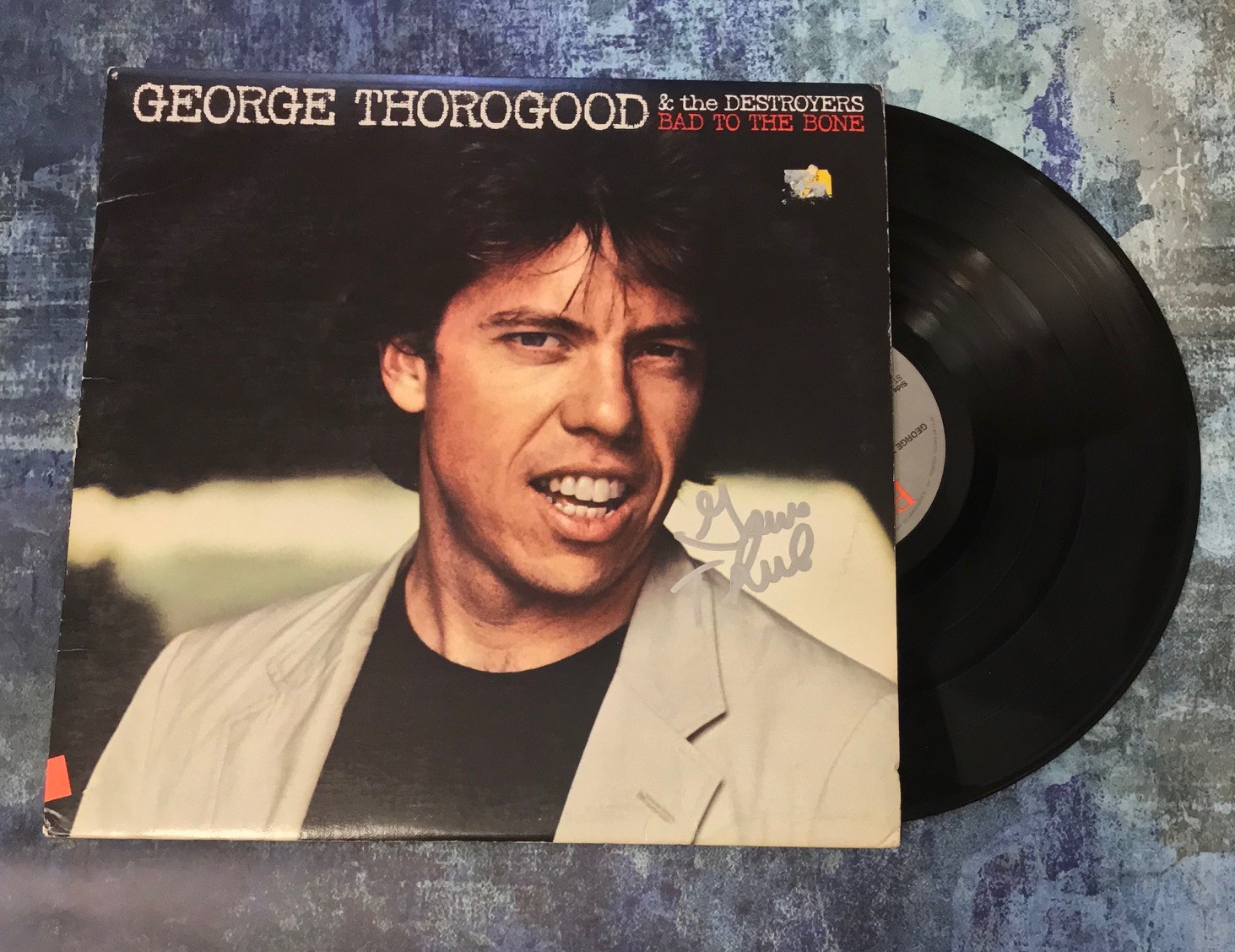 GFA Bad to the Bone * GEORGE THOROGOOD * Signed Record Album PROOF COA