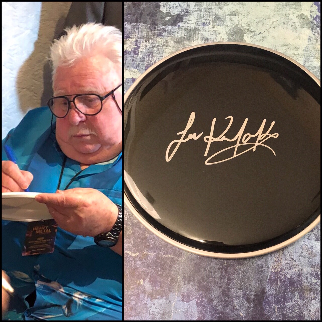 GFA Uriah Deep Ozzy Osbourne * LEE KERSLAKE * Signed Autographed Drumhead L1 COA