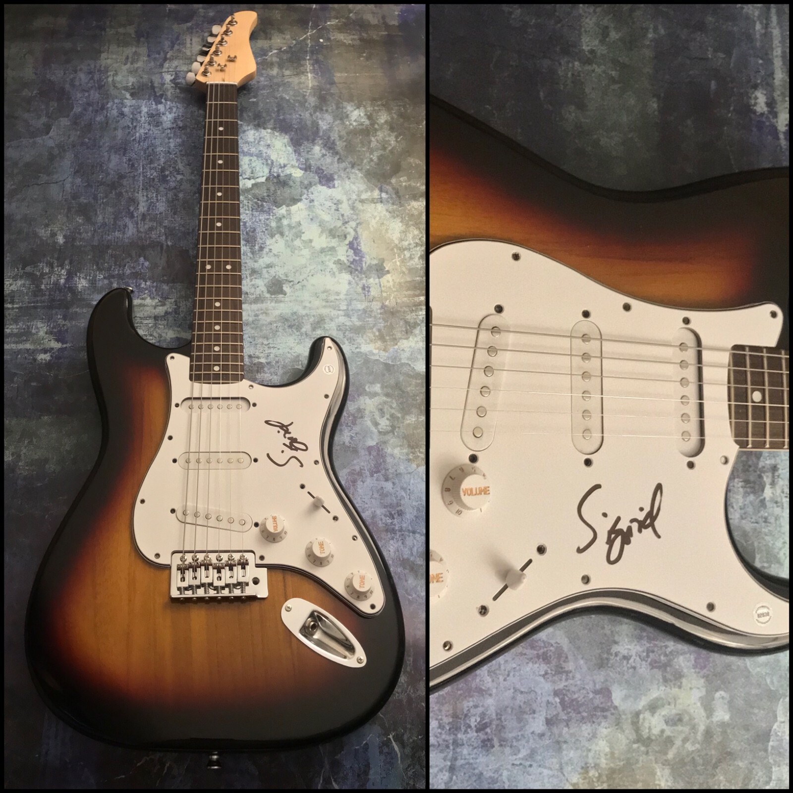 GFA Sucker Punch Strangers * SIGRID * Signed Autographed Electric Guitar S1 COA