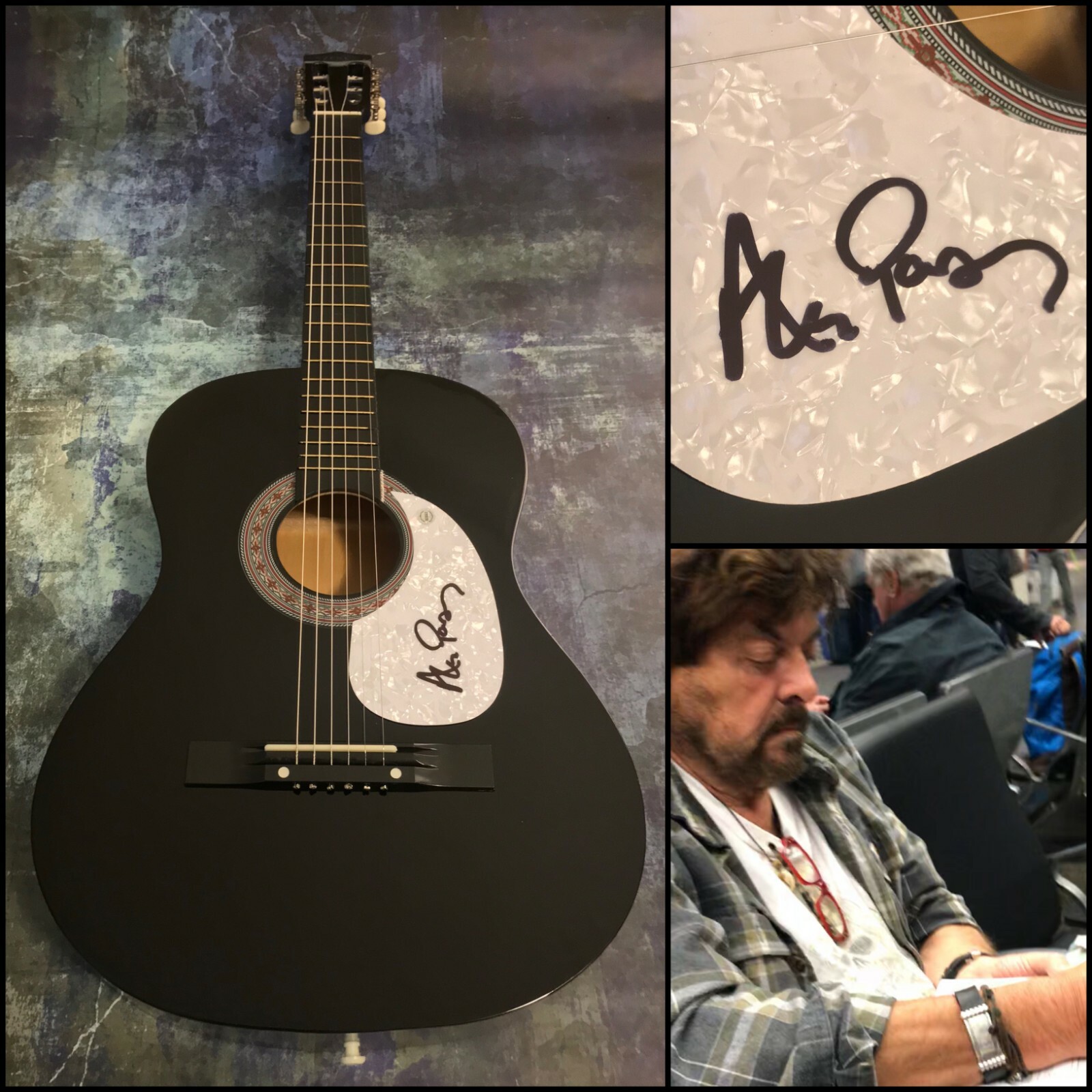 GFA The Project Eye in the Sky * ALAN PARSONS * Signed Acoustic Guitar AP4 COA
