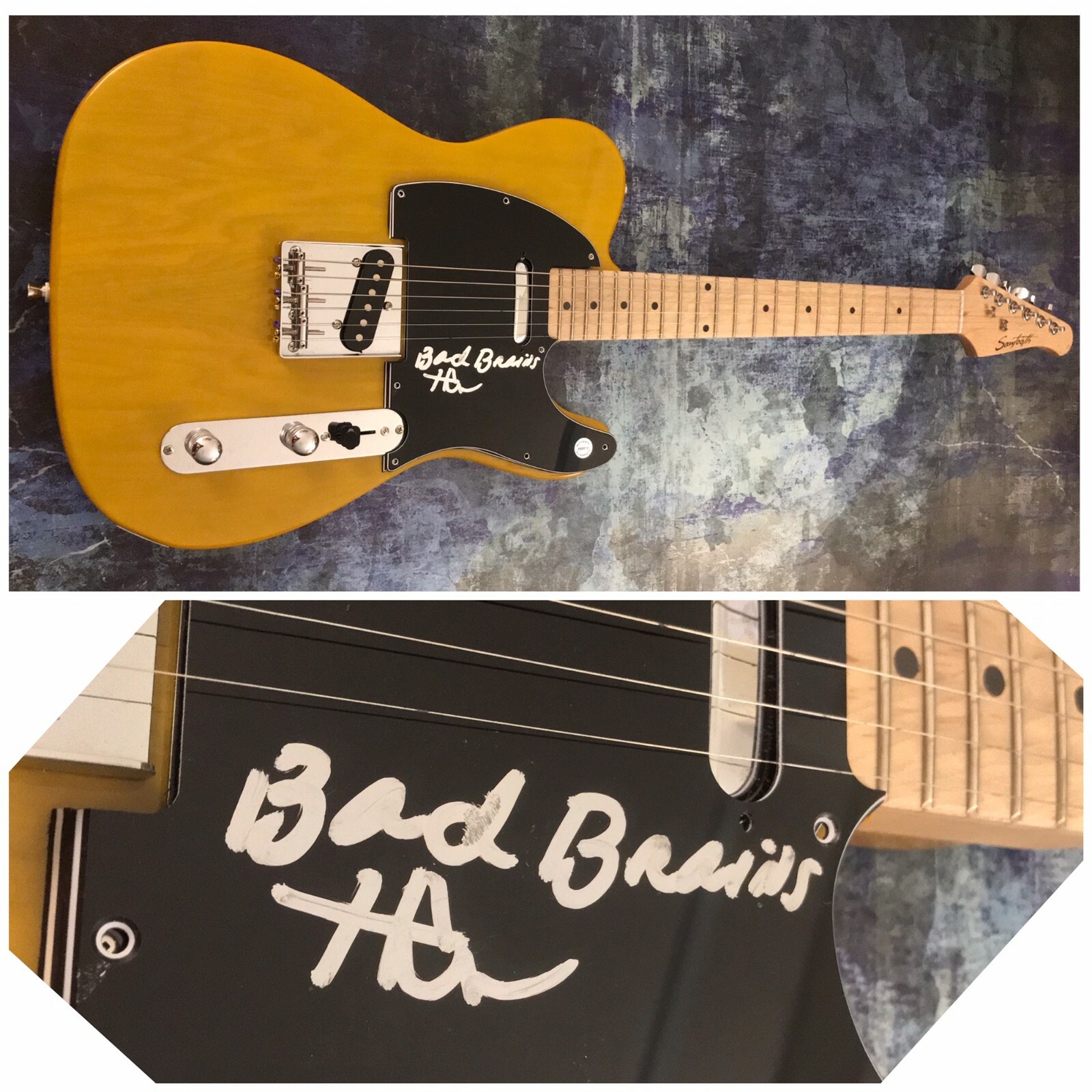 GFA Bad Brains I Against I * H.R. HUMAN RIGHTS * Signed Electric Guitar HR COA