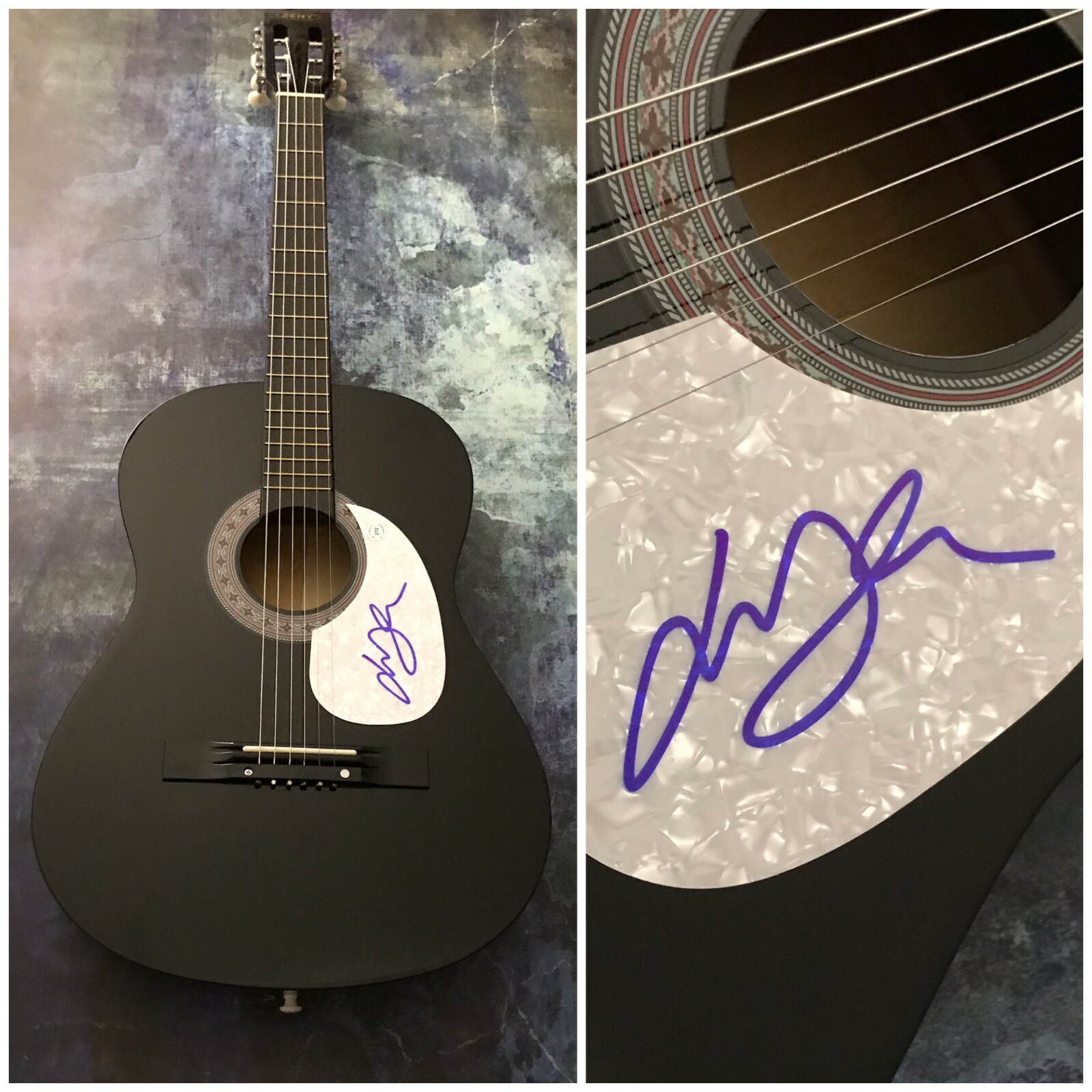 GFA Wings Guitarist * LAURENCE JUBER * Signed Acoustic Guitar PROOF L3 COA
