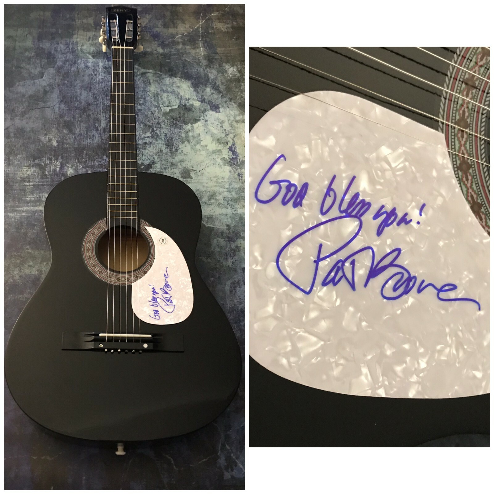 GFA The Chevy Showroom * PAT BOONE * Signed Acoustic Guitar P4 COA
