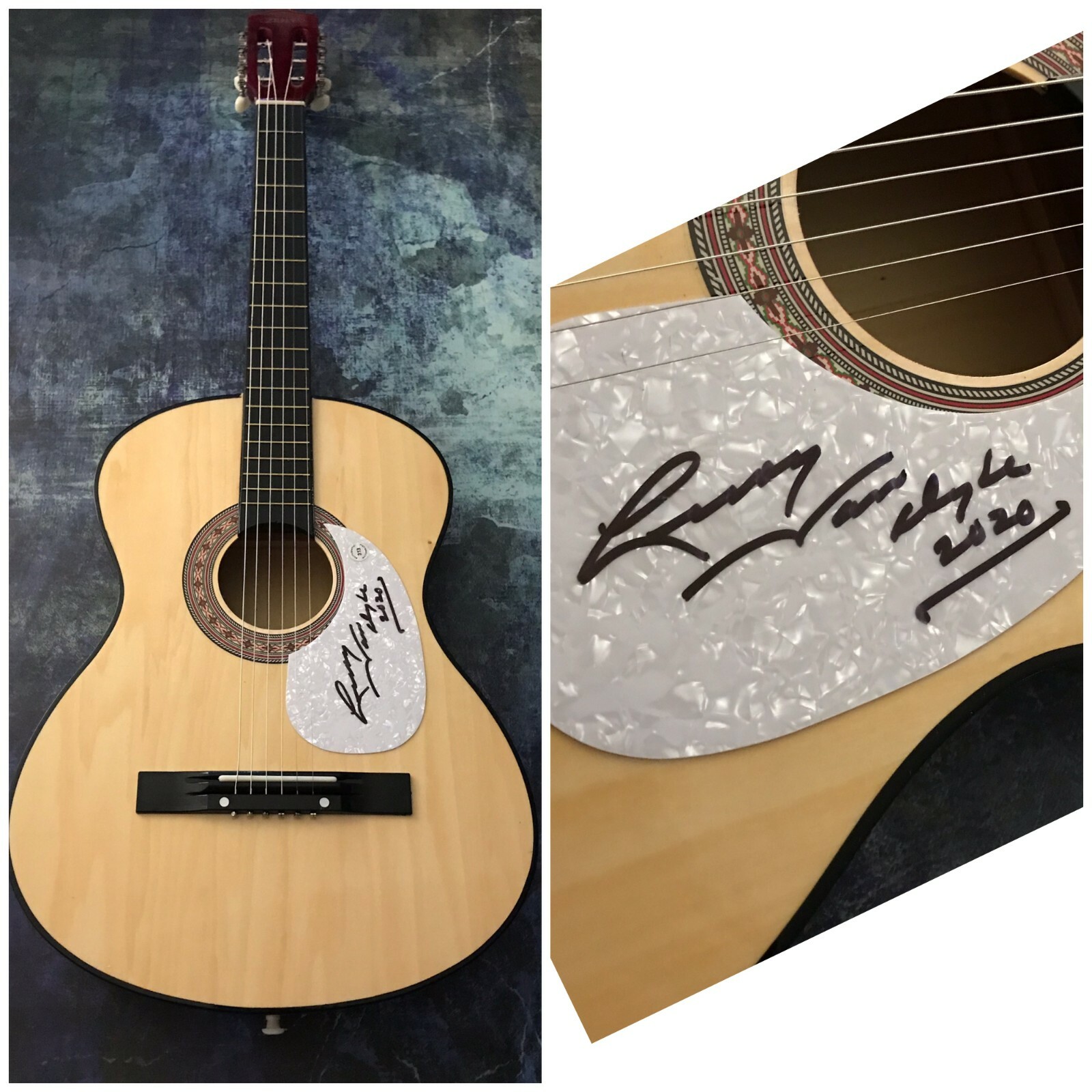 GFA The Auctioneer * LEROY VAN DYKE * Signed Acoustic Guitar L1 COA
