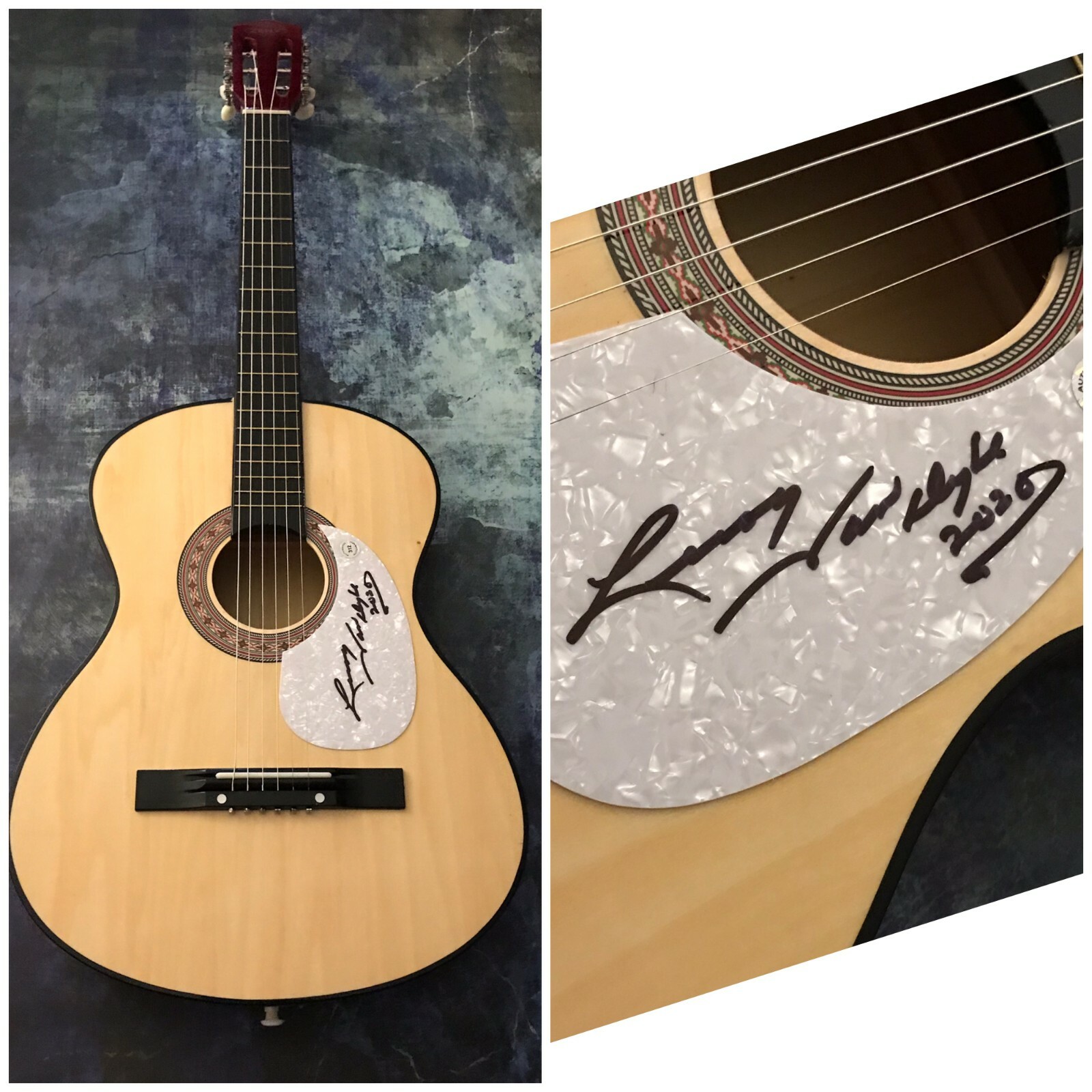 GFA The Auctioneer * LEROY VAN DYKE * Signed Acoustic Guitar L3 COA
