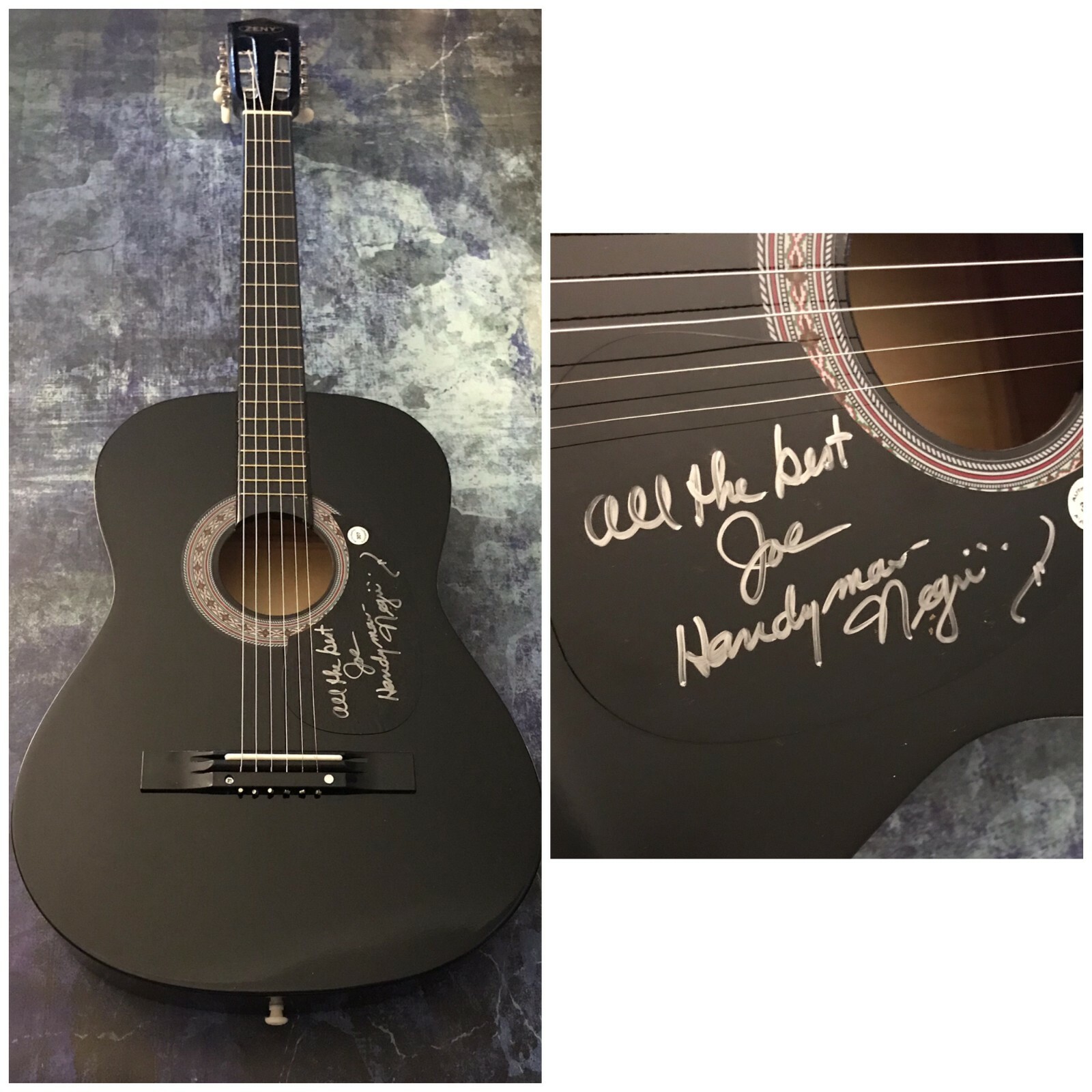 Mister Roger's Neighborhood * JOE HANDYMAN NEGRI * Signed Acoustic Guitar J2 COA

