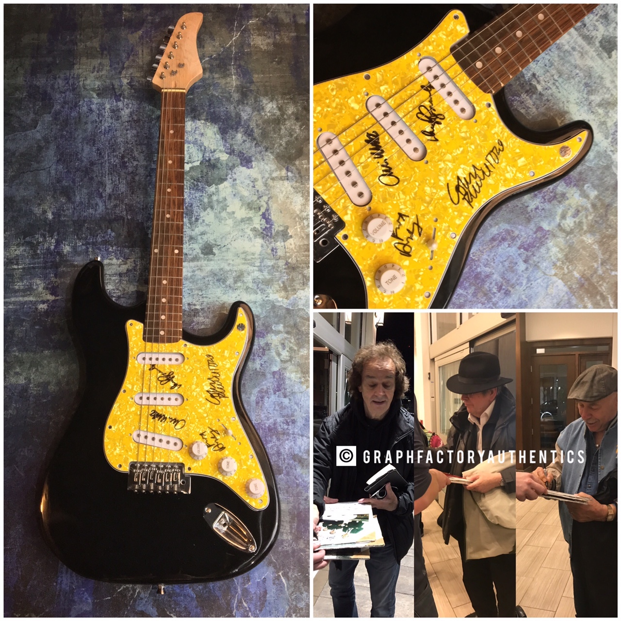 GFA Rod Argent Band x4 * THE ZOMBIES * Signed Autographed Electric Guitar COA