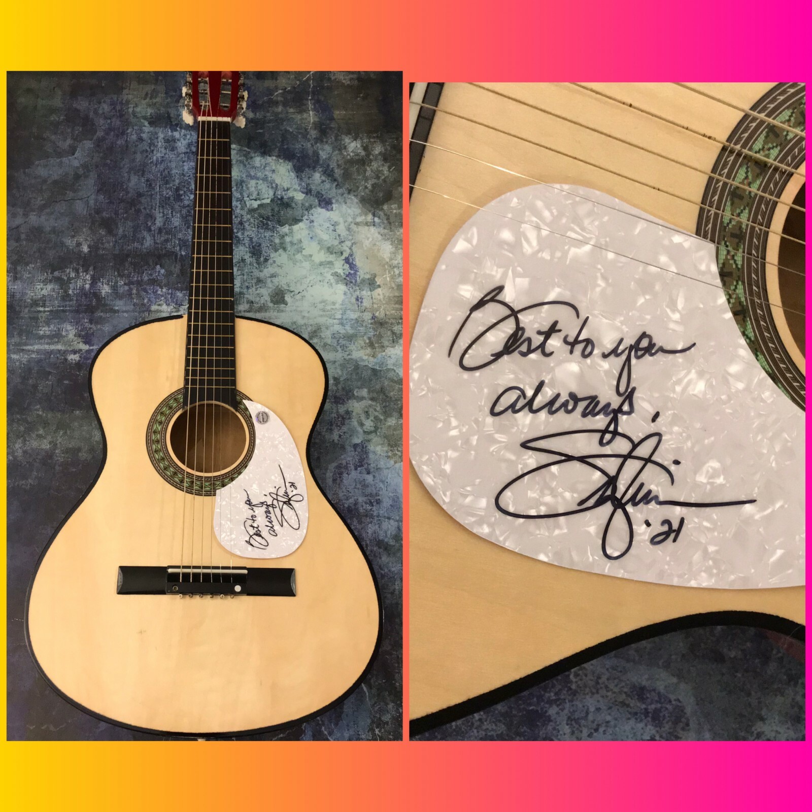 GFA Country Star Nobody Drifter * SYLVIA HUTTON * Signed Acoustic Guitar S1 COA
