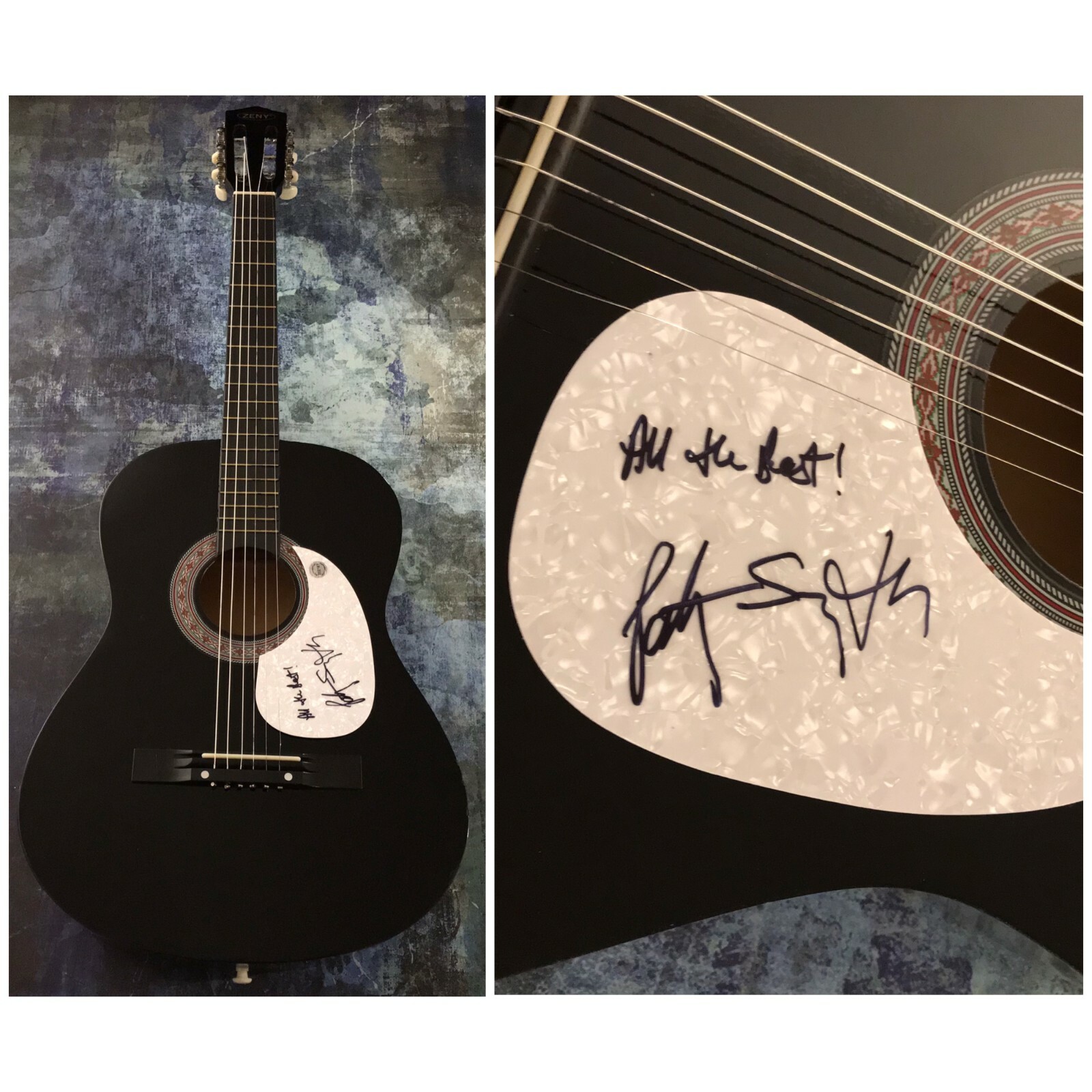 GFA Never Enough Downton Train * PATTY SMYTH * Signed Acoustic Guitar COA
