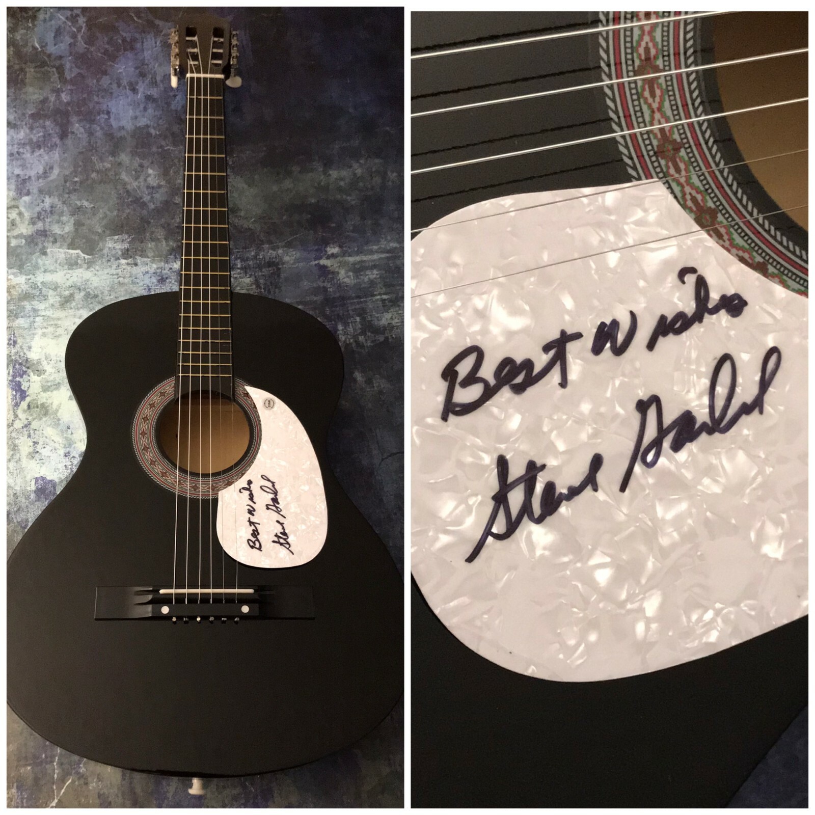 GFA Way Back Home Drummer Star * STEVE GADD * Signed Acoustic Guitar COA
