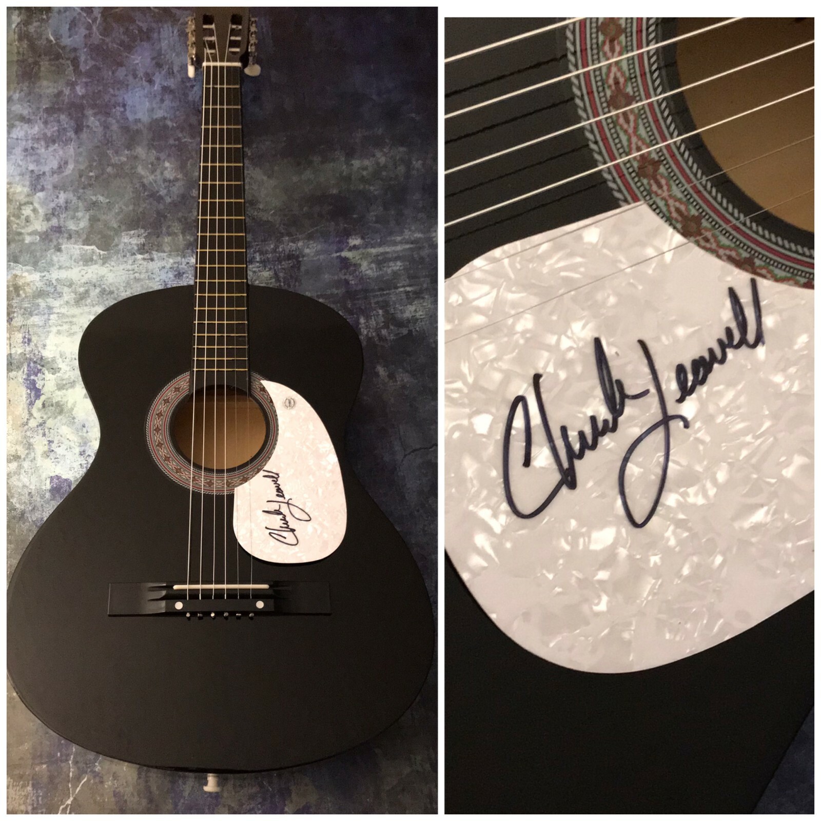 GFA Honky Tonk Woman Star * CHUCK LEAVELL * Signed Acoustic Guitar C1 COA
