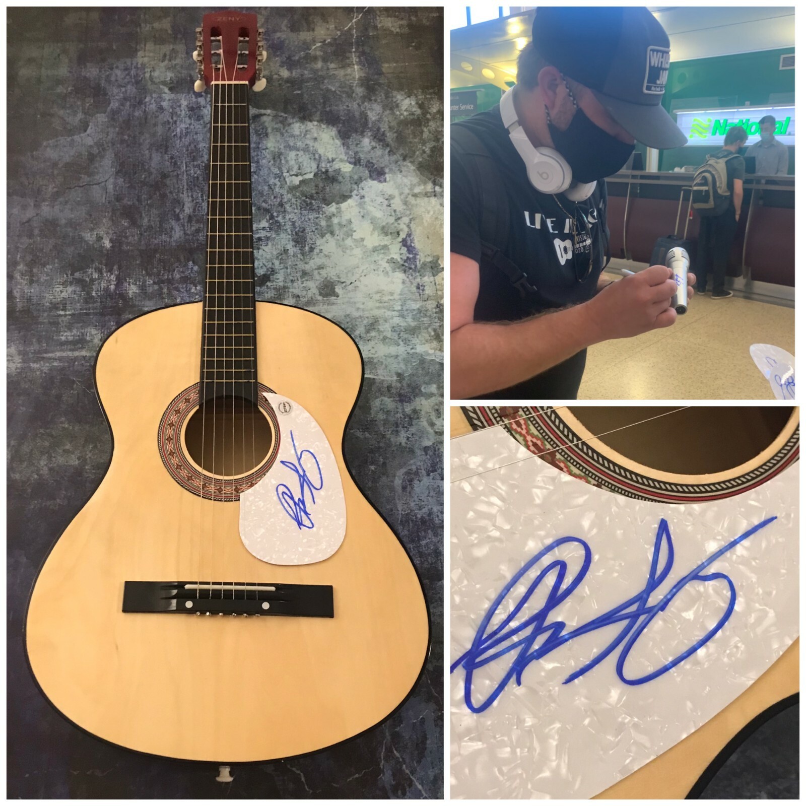 GFA Buy and Buy Home to Me * ROSS ELLIS * Signed Acoustic Guitar PROOF R1 COA
