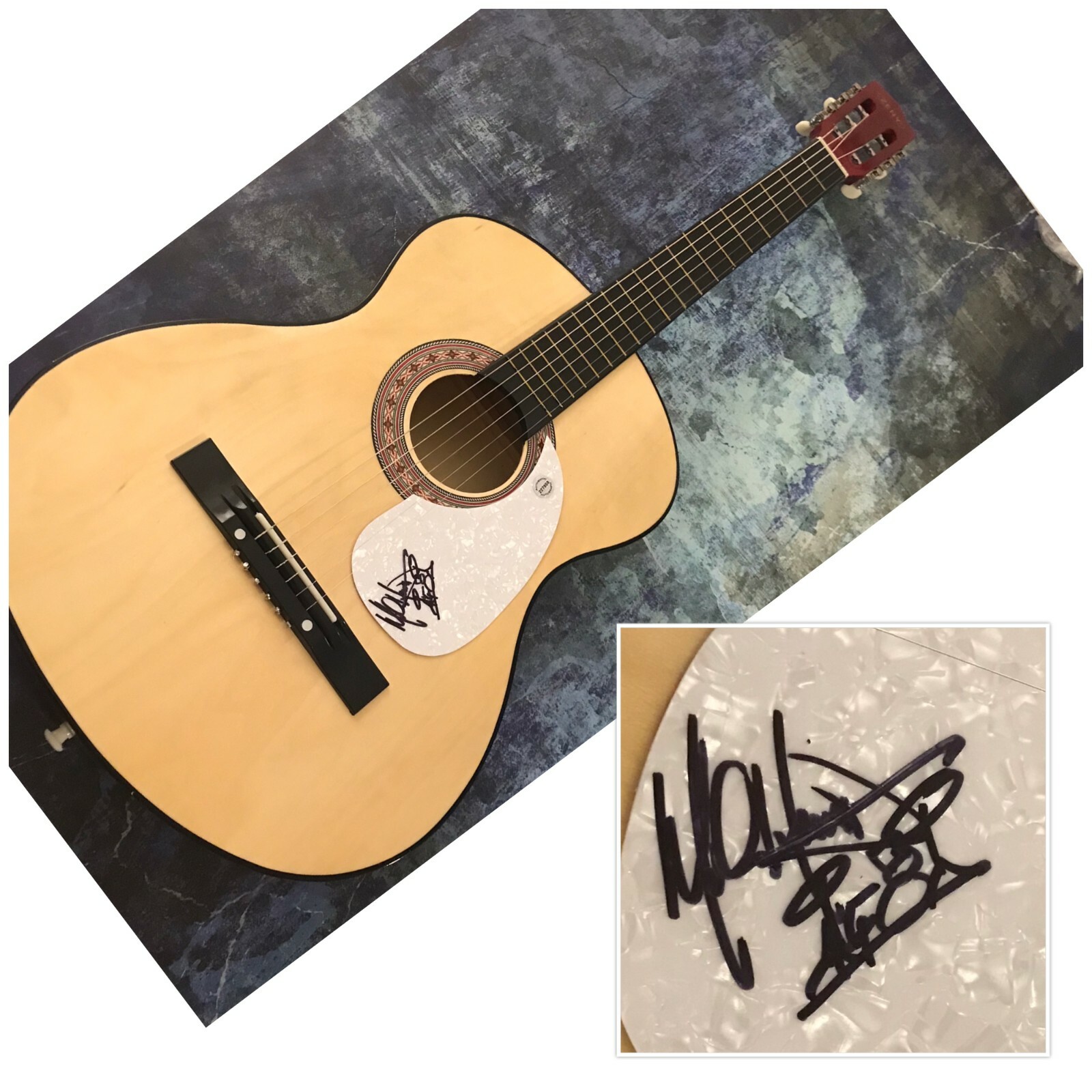 GFA Alabama Band Drummer * MARK HERNDON * Signed Acoustic Guitar M1 COA

