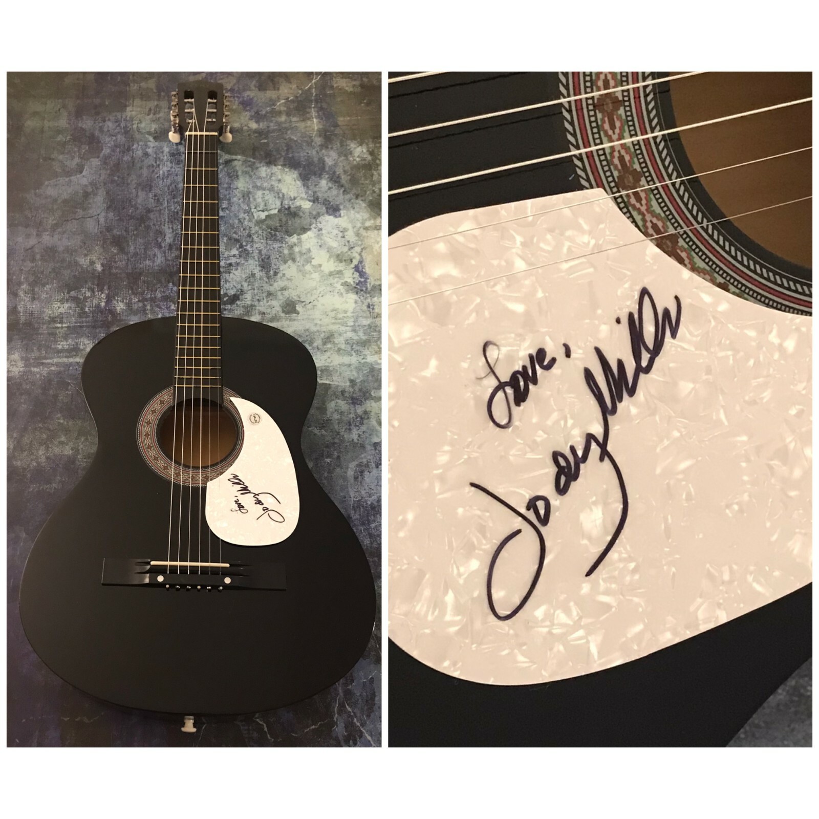 GFA He Walks Like a Man Star * JODY MILLER * Signed Acoustic Guitar J3 COA
