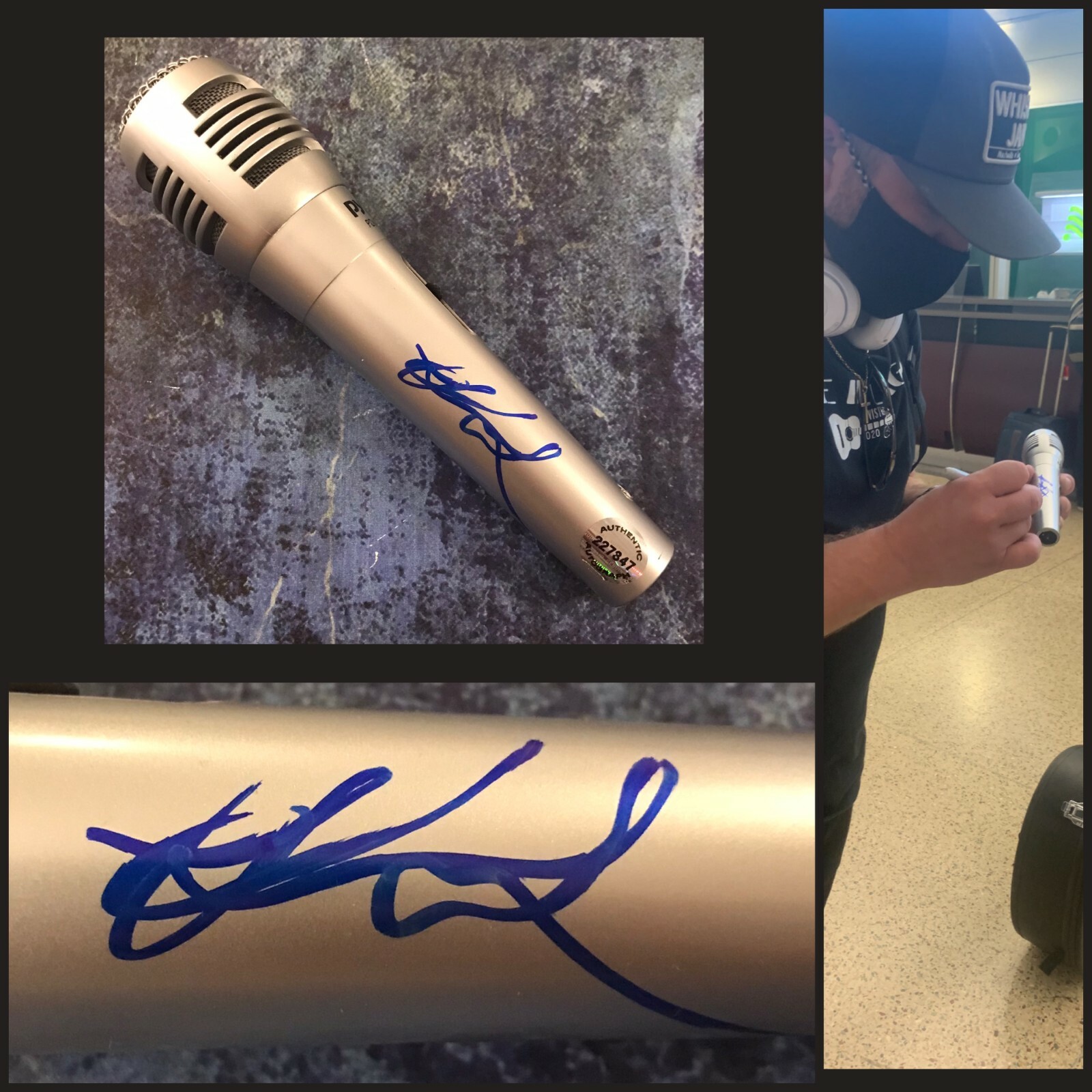 GFA Buy and Buy Home to Me * ROSS ELLIS * Signed Microphone PROOF R2 COA
