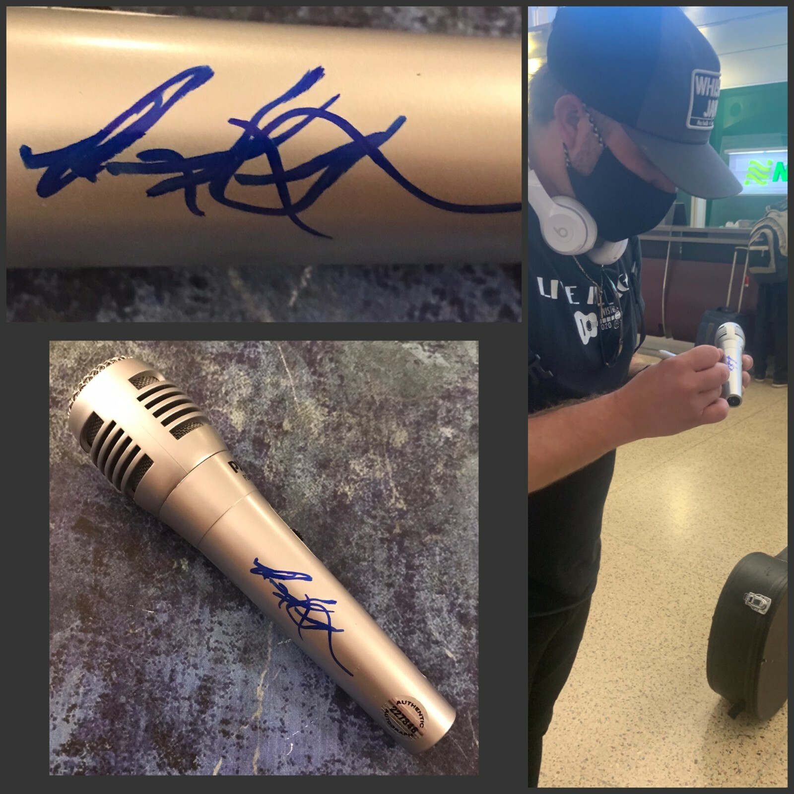 GFA Buy and Buy Home to Me * ROSS ELLIS * Signed Microphone PROOF R3 COA
