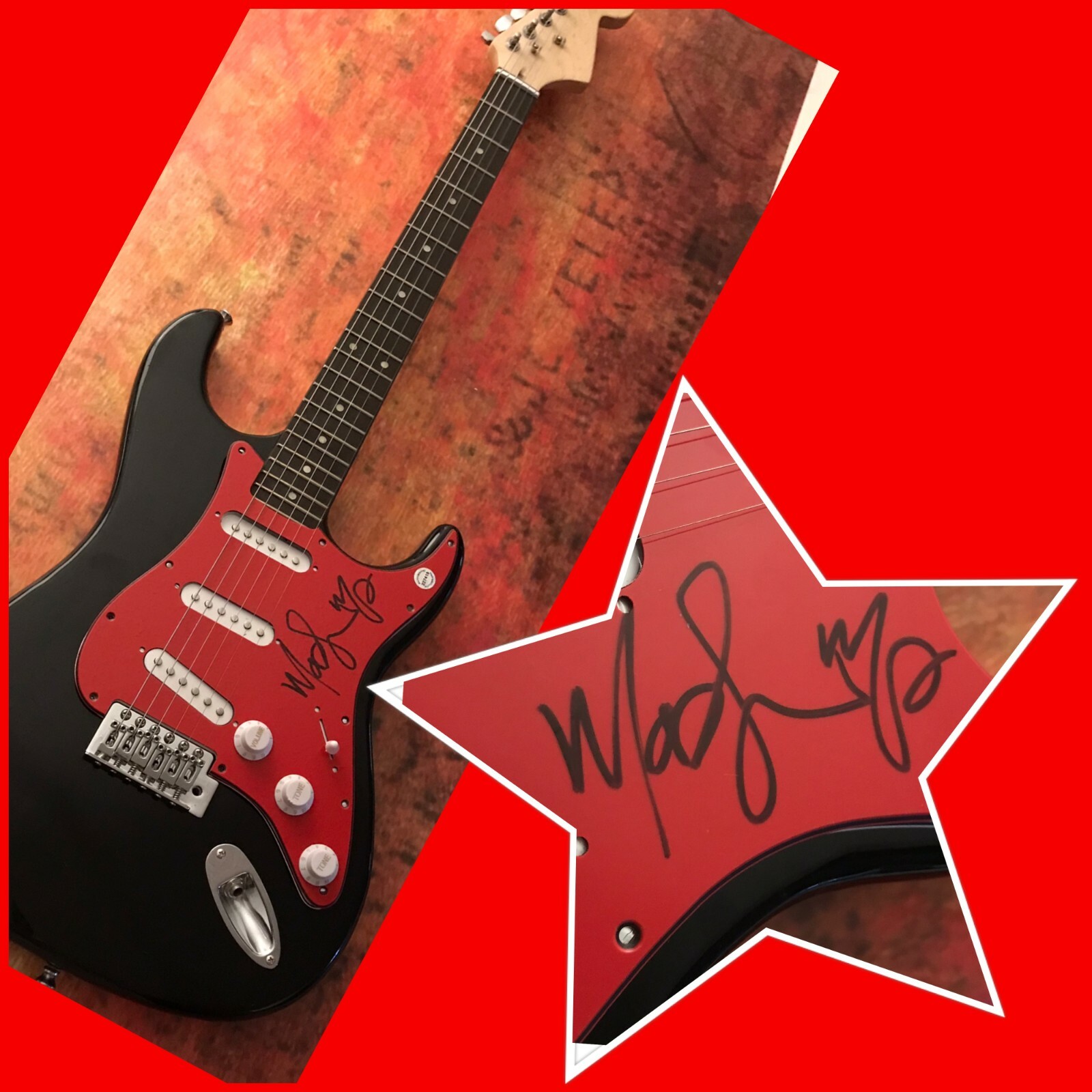 GFA Internet Killed the Rockstar * MOD SUN * Signed Electric Guitar PROOF M4 COA