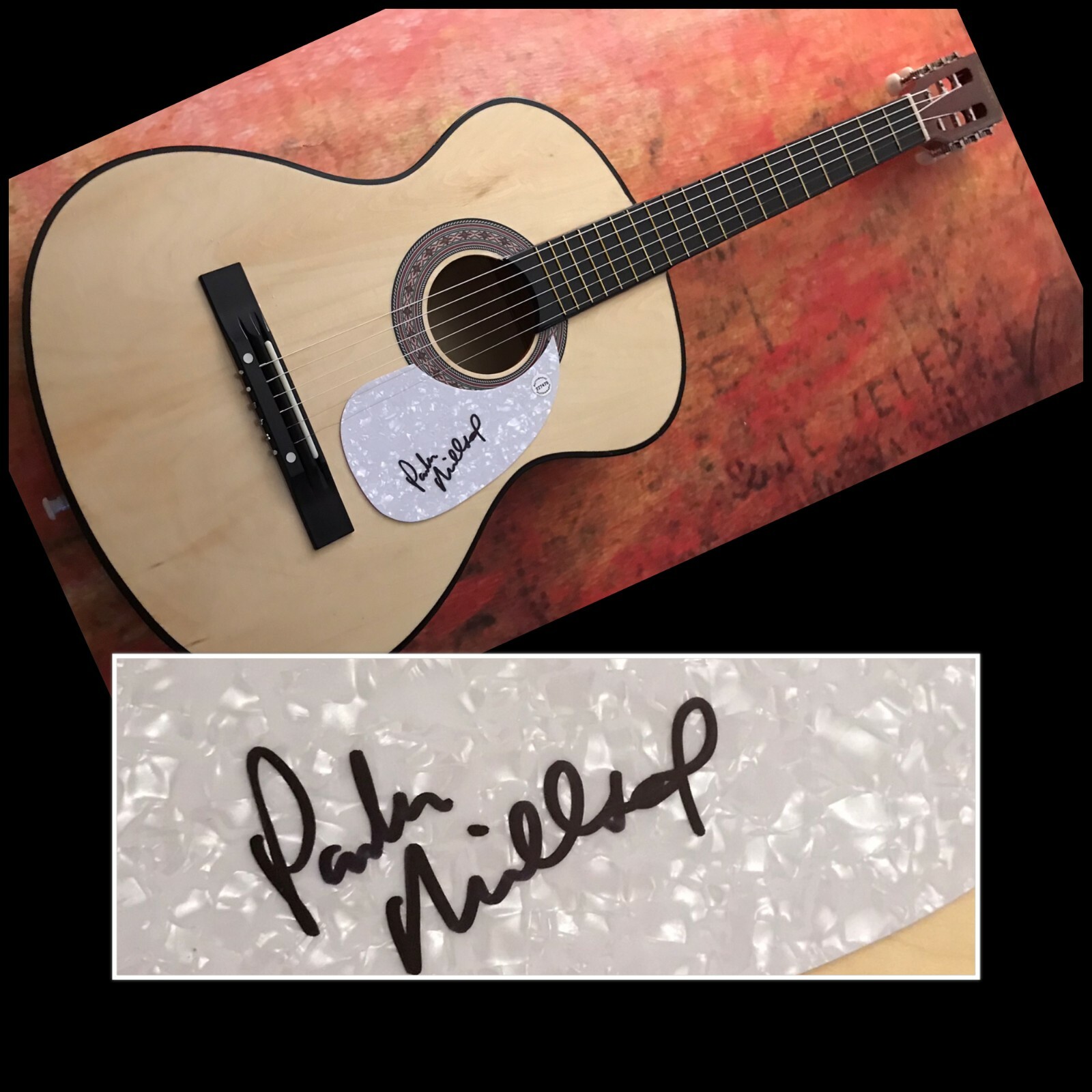 GFA Hades Pleads Star * PARKER MILLSAP * Signed Acoustic Guitar P3 COA
