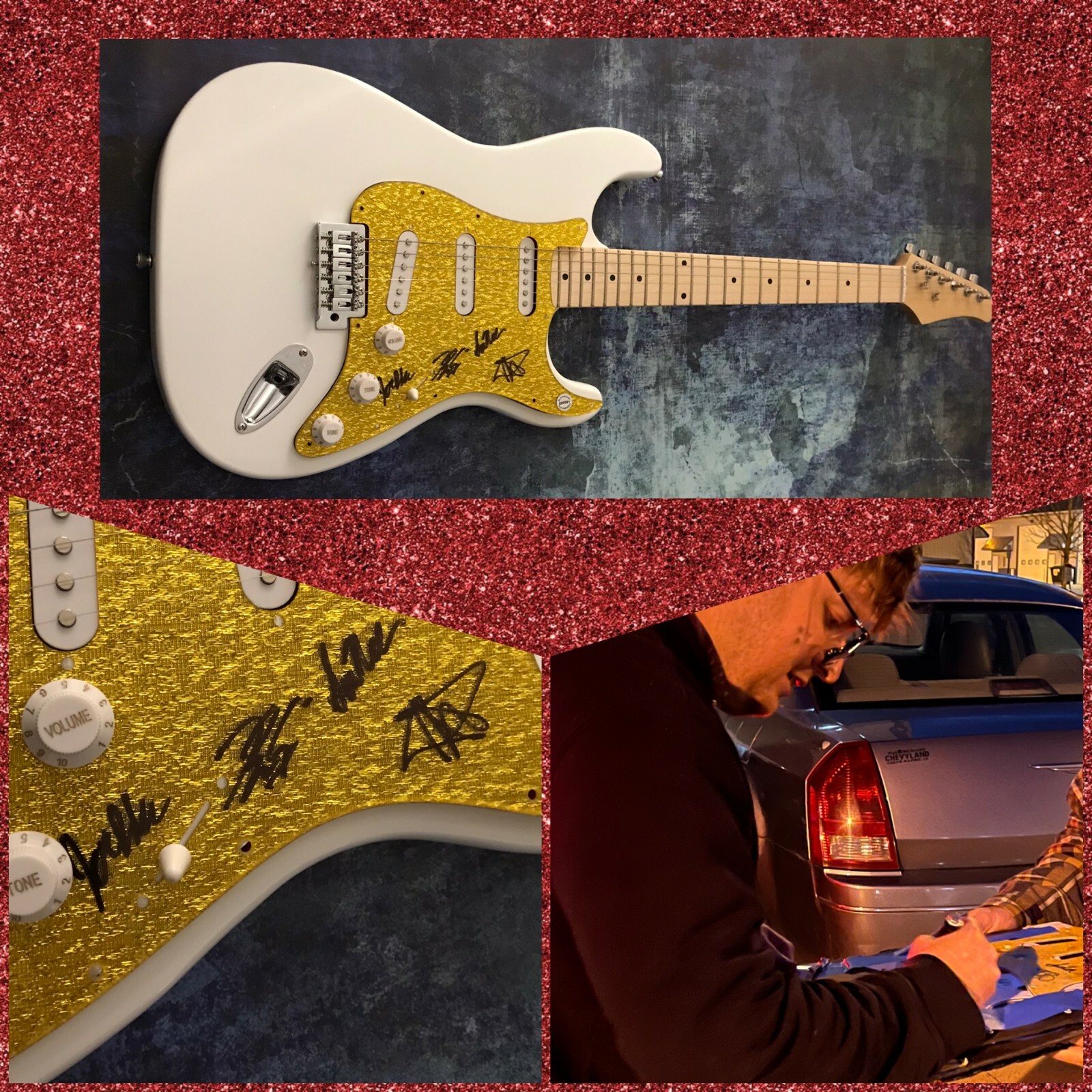 GFA Shallow x4 AM Band Wrong * FIVE A.M. * Signed Electric Guitar PROOF F3 COA
