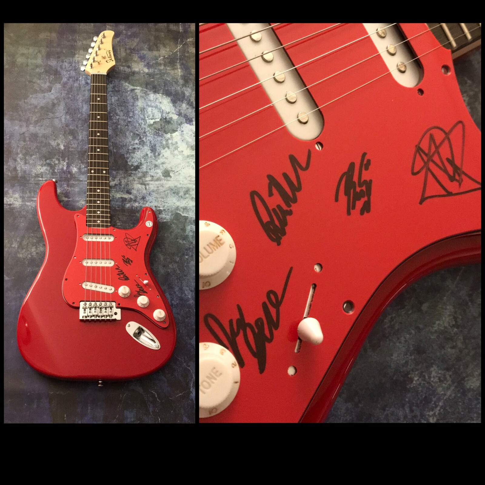 GFA Shallow x4 AM Band Wrong * FIVE A.M. * Signed Electric Guitar PROOF F4 COA
