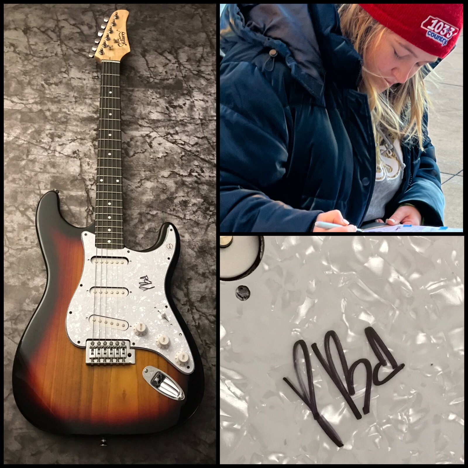 GFA Just About Over You * PRISCILLA BLOCK * Signed Electric Guitar PROOF P3 COA