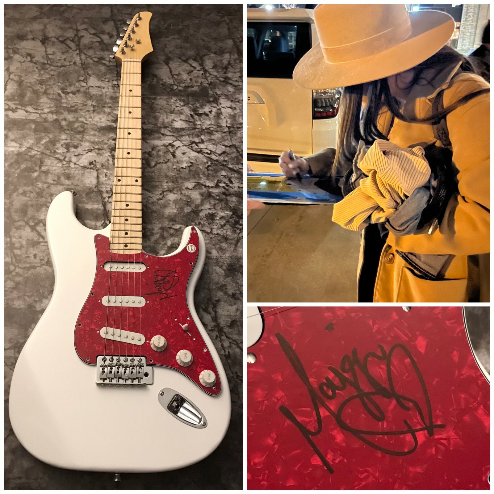 GFA Think About Me Star * MAGGIE BAUGH * Signed Electric Guitar PROOF M4 COA