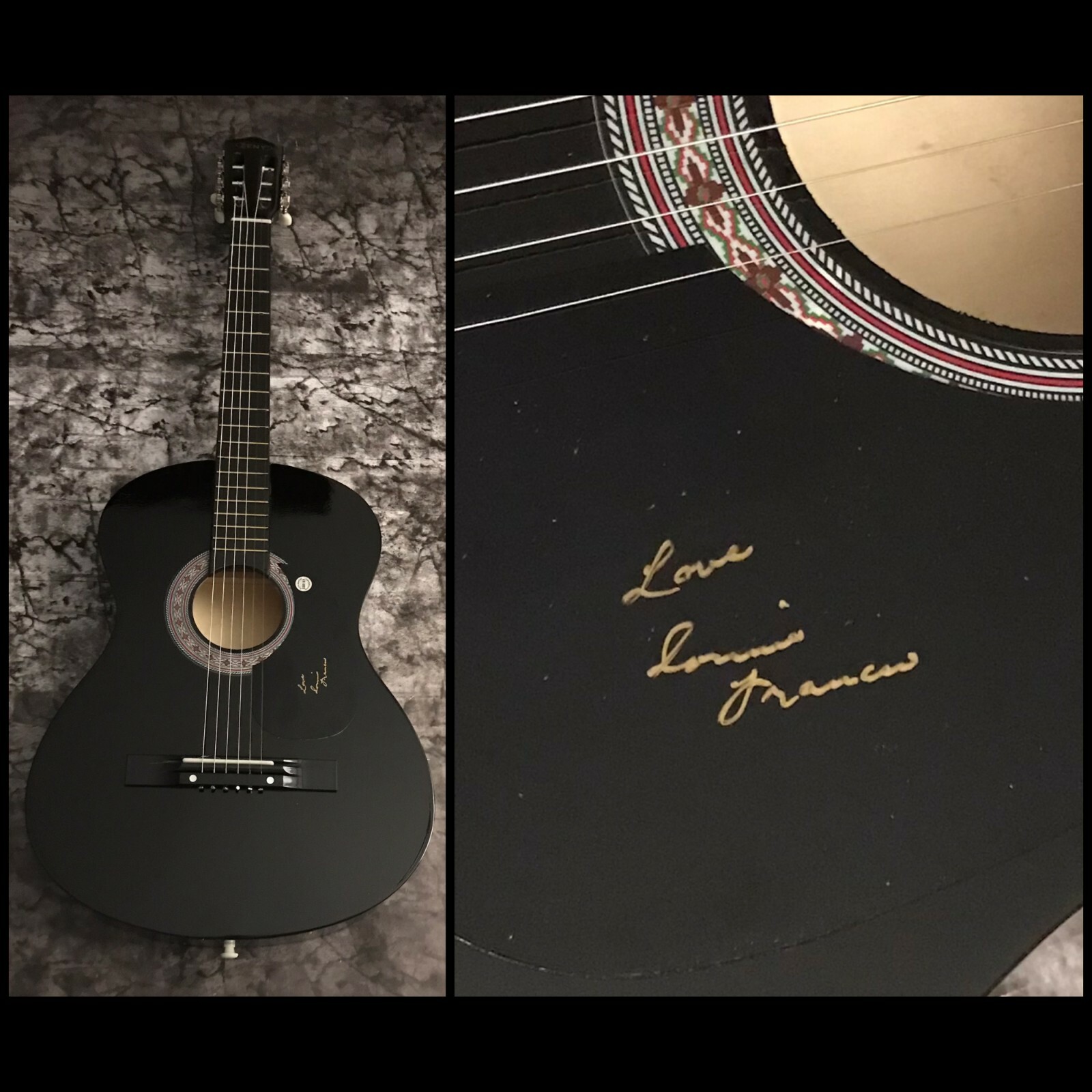 GFA Stupid Cupid Star * CONNIE FRANCIS * Signed Acoustic Guitar C3 COA
