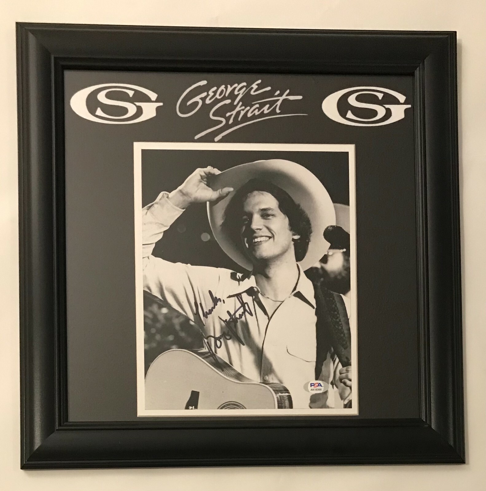PSA Check Yes or No Country King * GEORGE STRAIT * Signed 8x10 Photo Frame COA