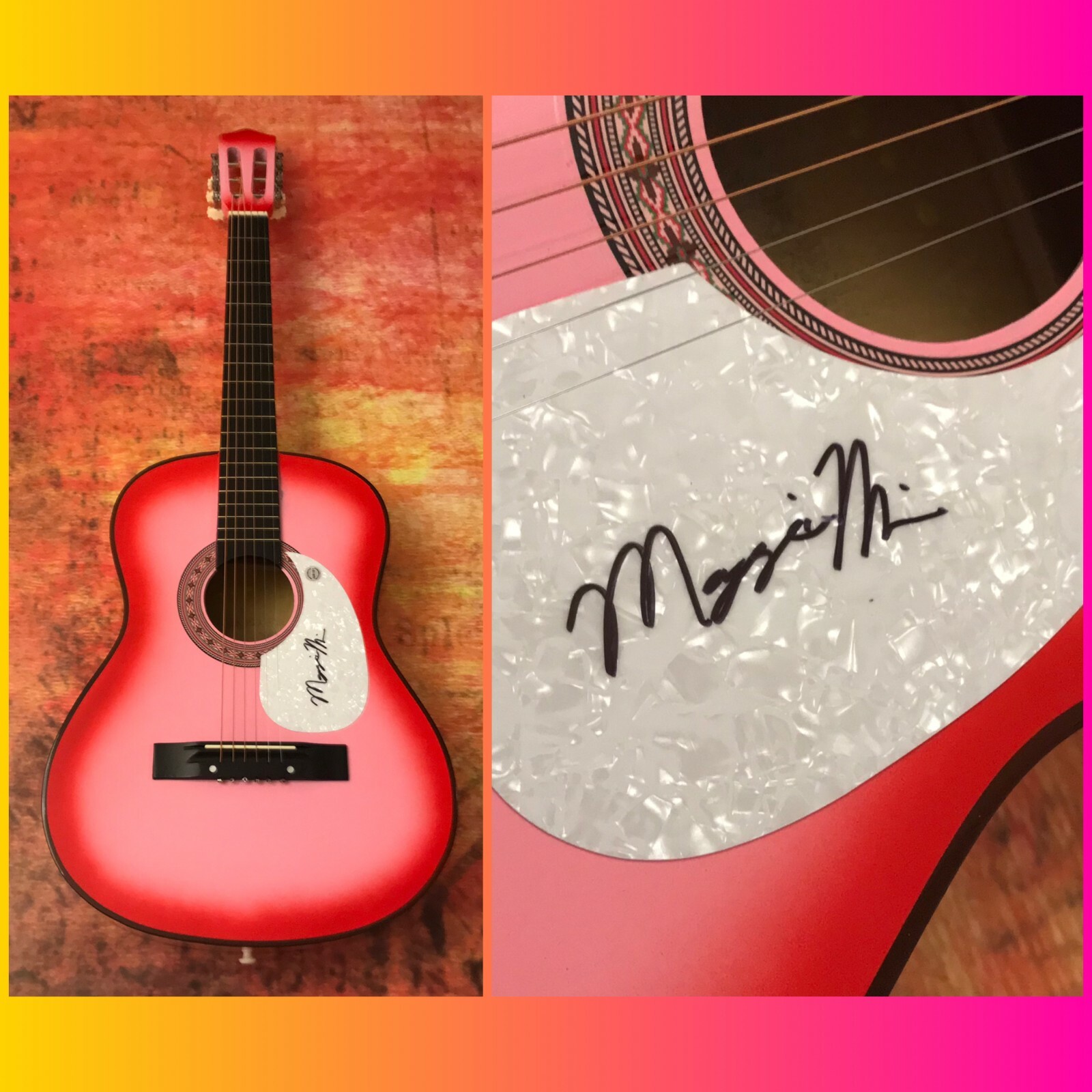 GFA whatdoIsay? Am I Drowning * MAGGIE MILES * Signed Acoustic Guitar M5 COA
