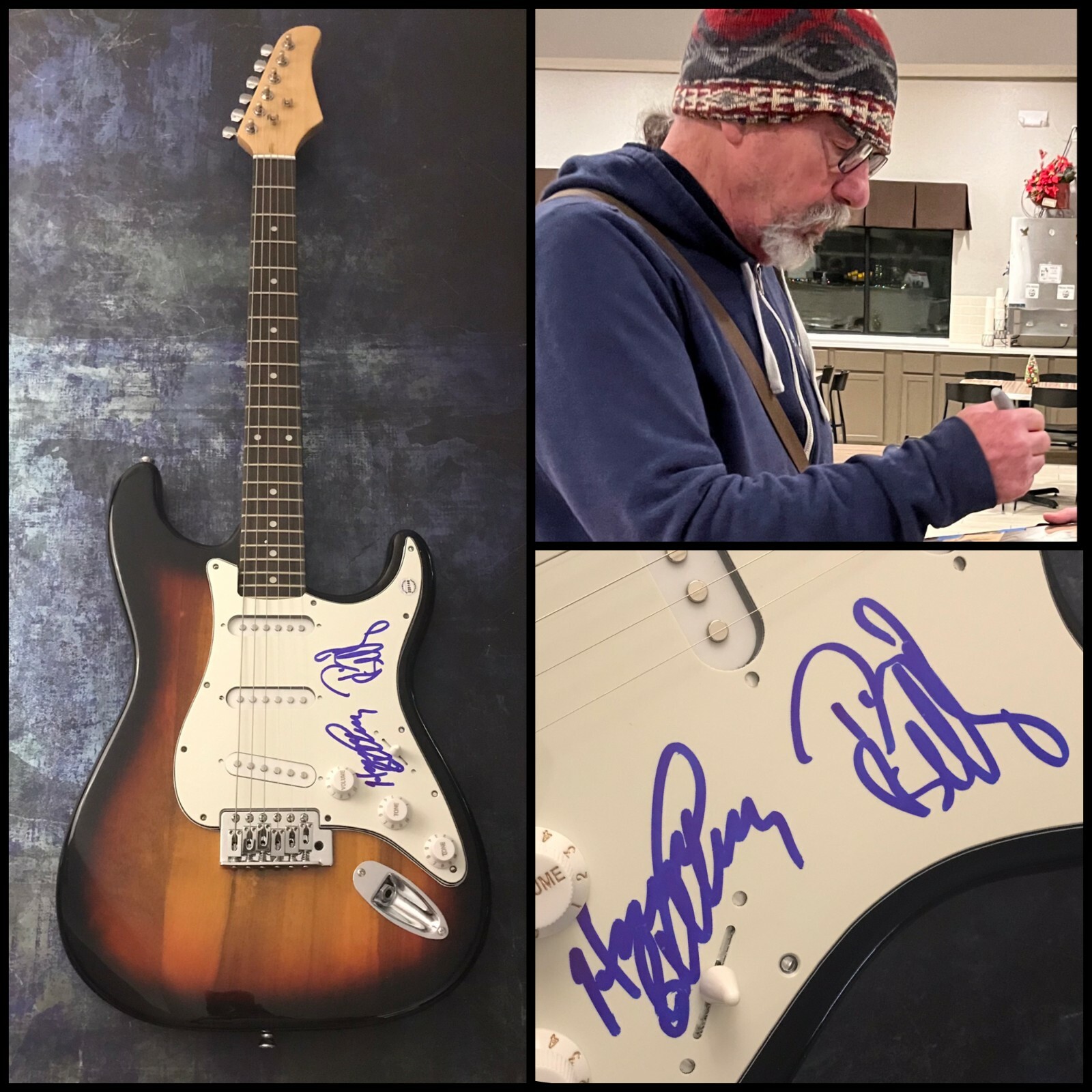 GFA David & Howard * THE BELLAMY BROTHERS * Signed Electric Guitar PROOF B2 COA
