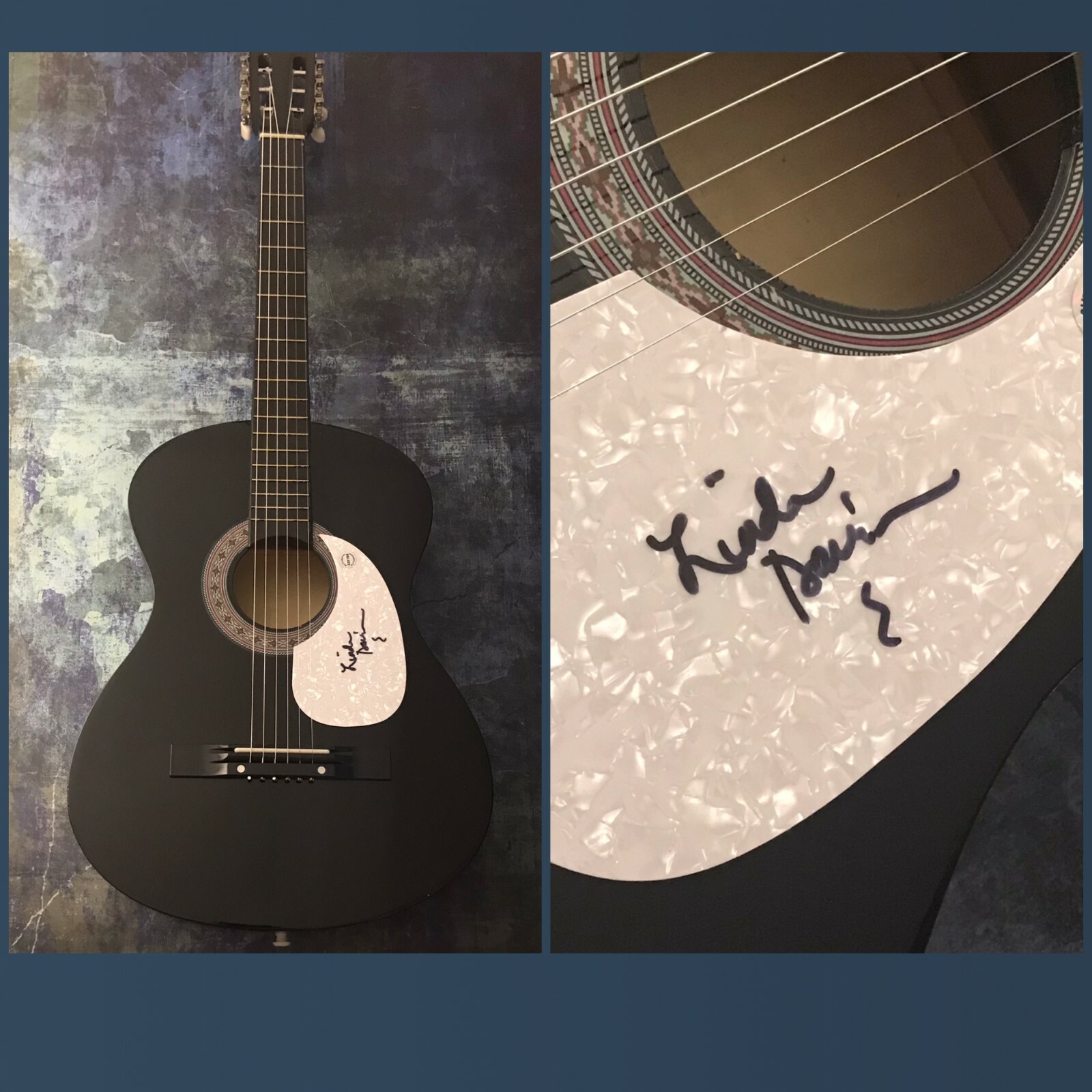 GFA Does He Love You Country Star * LINDA DAVIS * Signed Acoustic Guitar L1 COA
