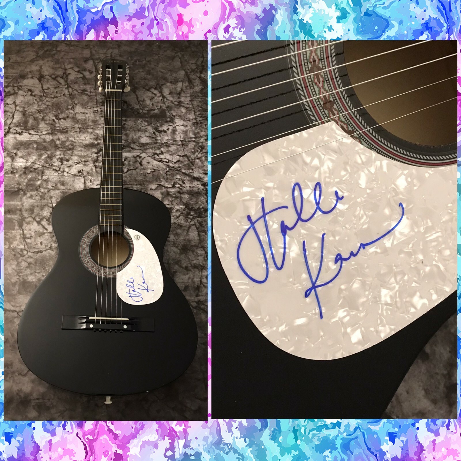 GFA Finally Whatever You Do * HALLE KEARNS * Signed Acoustic Guitar PROOF H3 COA
