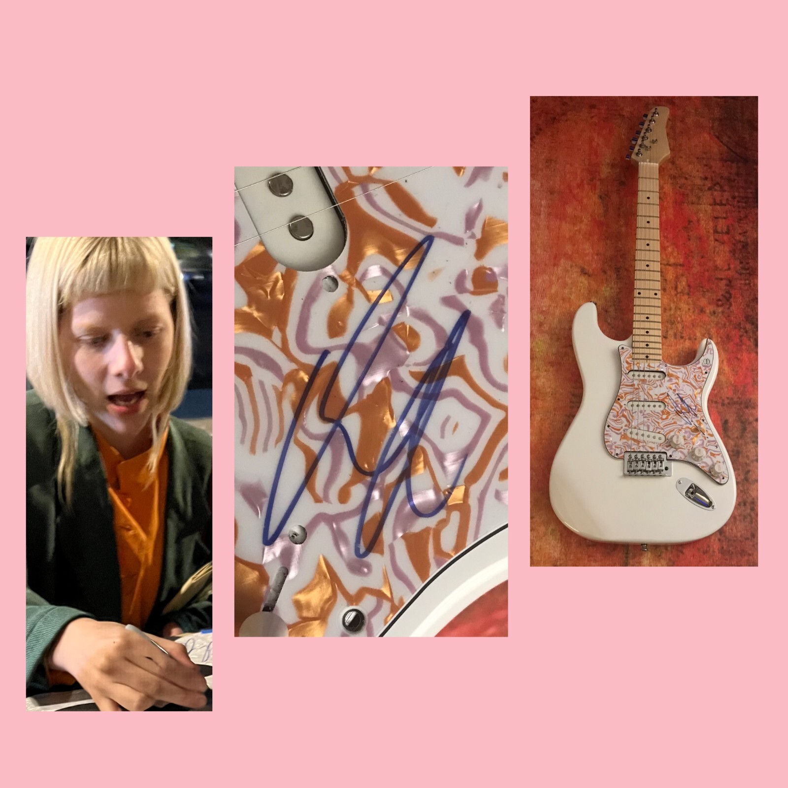 GFA Runaway Into the Unknown * AURORA * Signed Electric Guitar PROOF A2 COA