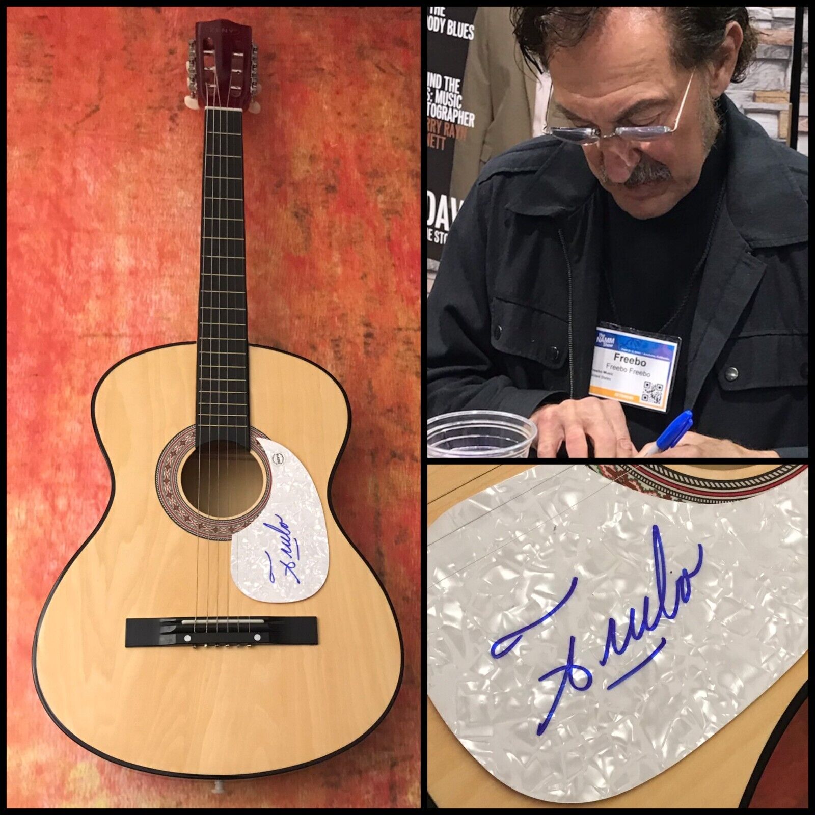 GFA Bonnie Raitt's Guitarist * FREEBO * Signed Acoustic Guitar PROOF F2 COA
