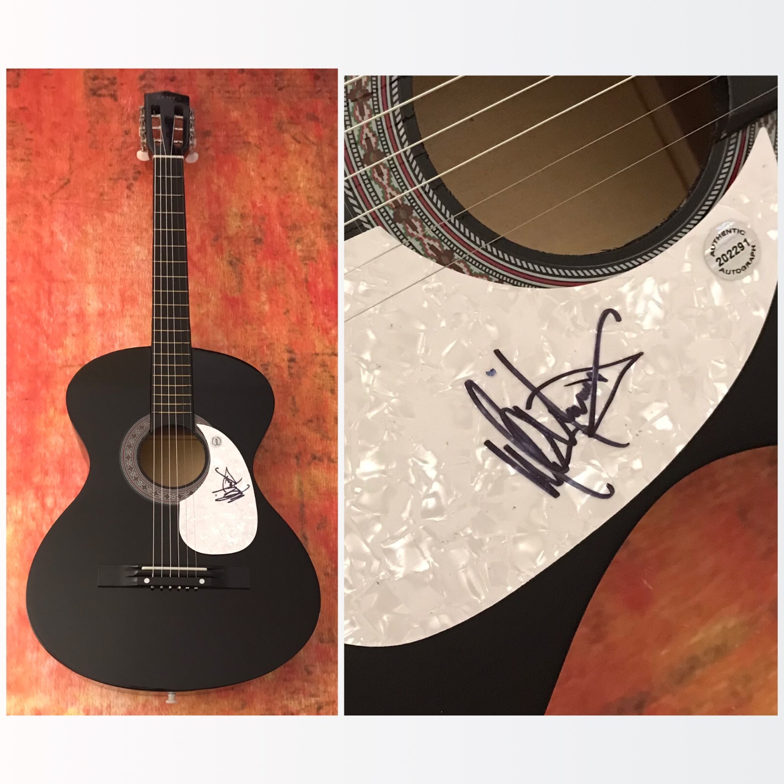 GFA Alabama Band Drummer * MARK HERNDON * Signed Acoustic Guitar M1 COA