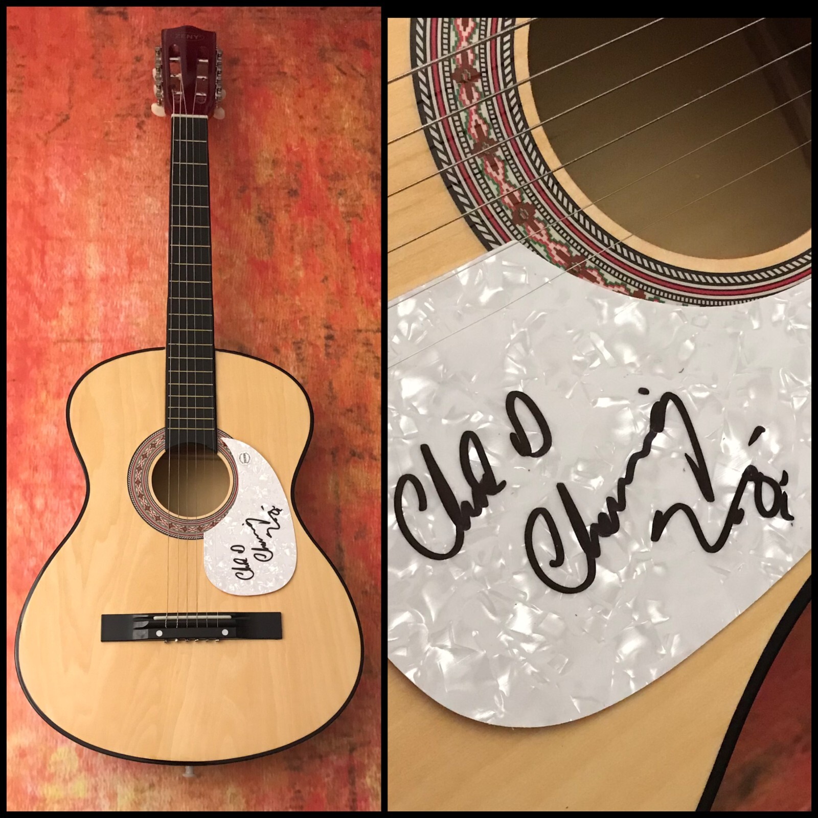 GFA Nirvana Drummer Bleach * CHAD CHANNING * Signed Acoustic Guitar C4 COA
