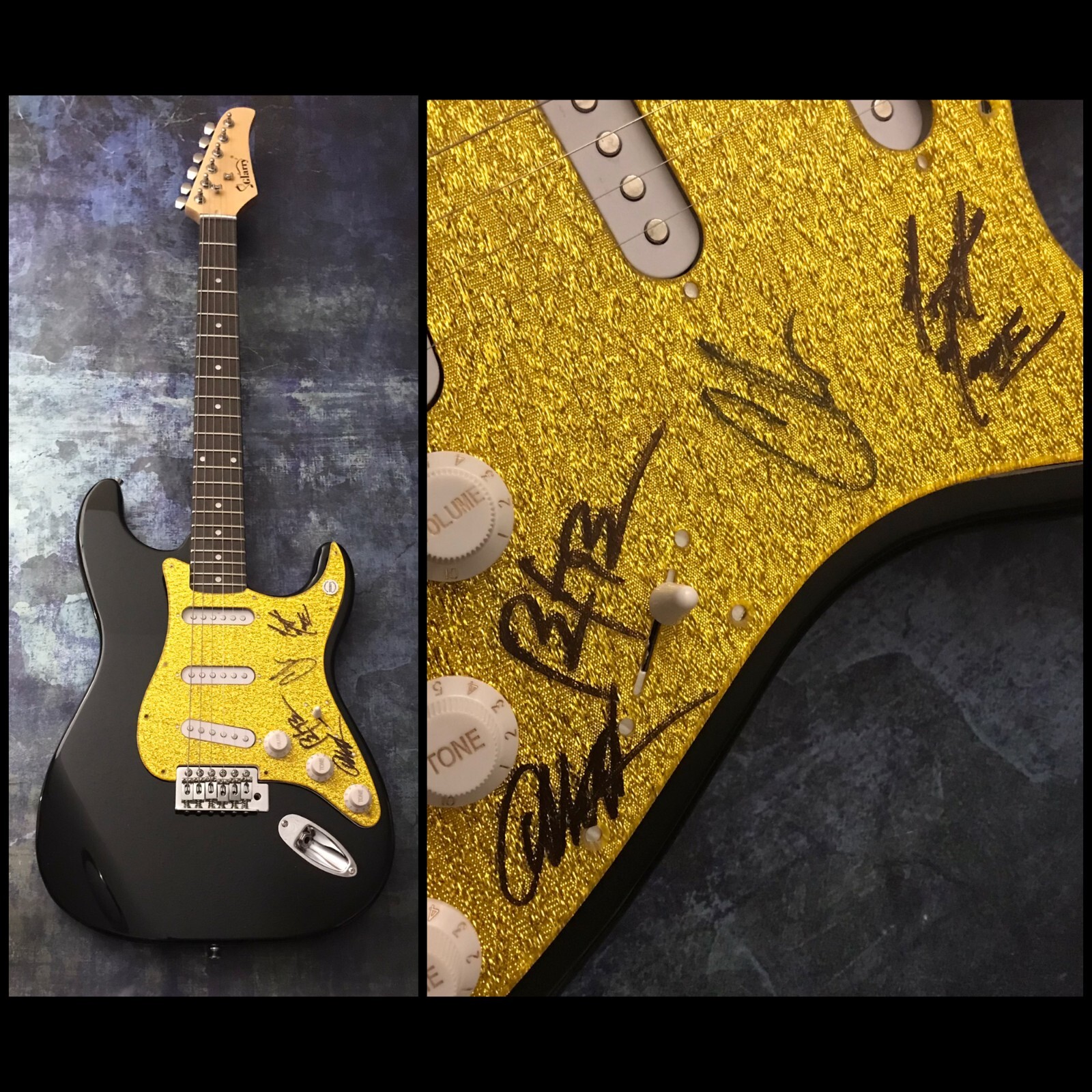 GFA Chris Taylor Brown x4 Headstrong * TRAPT * Band Signed Electric Guitar COA