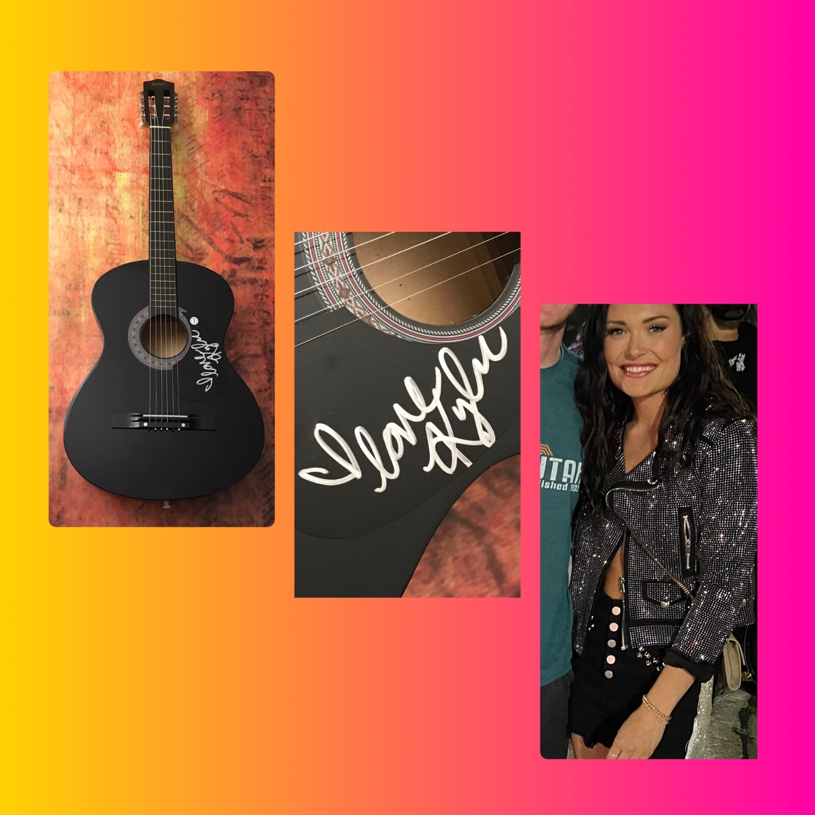 GFA Break Things Country Star * KYLIE MORGAN * Signed Acoustic Guitar K3 COA
