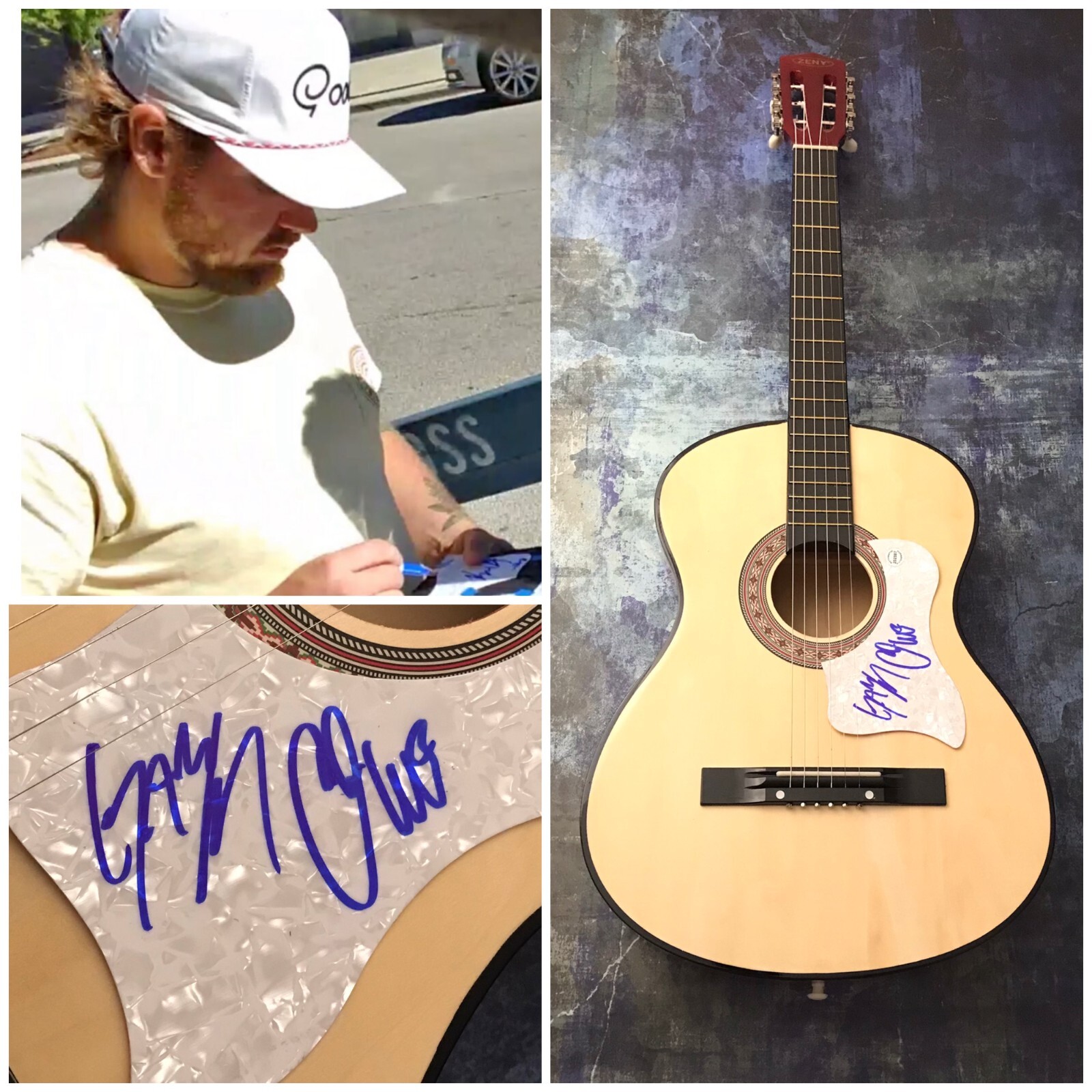 GFA Charles Muncaster & Gary * MUSCADINE BLOODLINE * Signed Acoustic Guitar COA