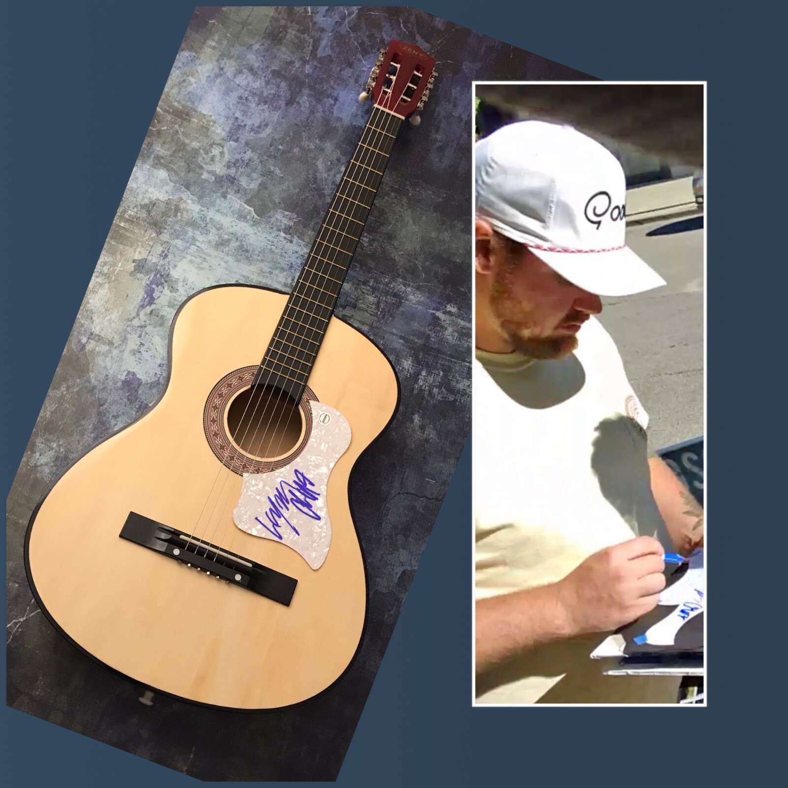 GFA Charles Muncaster & Gary * MUSCADINE BLOODLINE * Signed Acoustic Guitar COA

