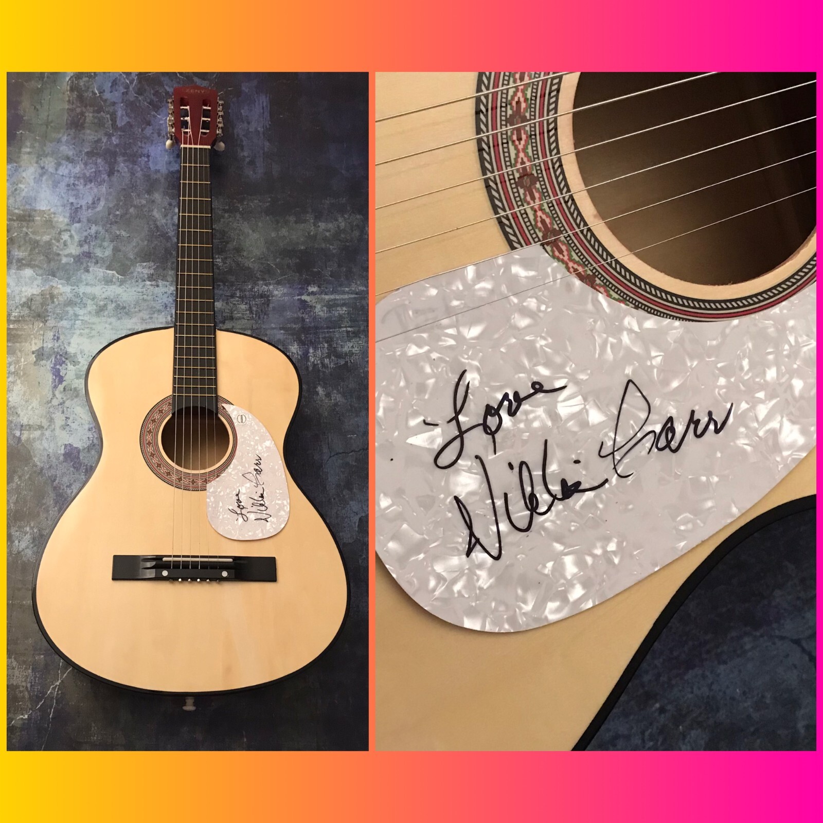 GFA It Must Be Him Star * VIKKI CARR* Signed Acoustic Guitar COA
