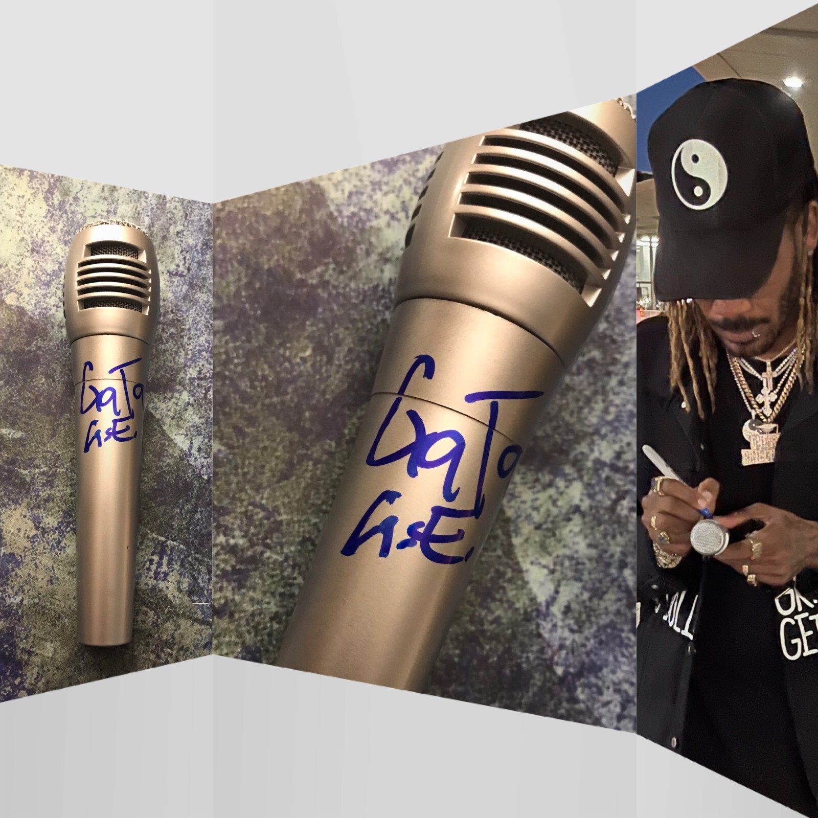 GFA We Good & Check Up Rapper * GATA * Signed Microphone Exact PROOF G4 COA