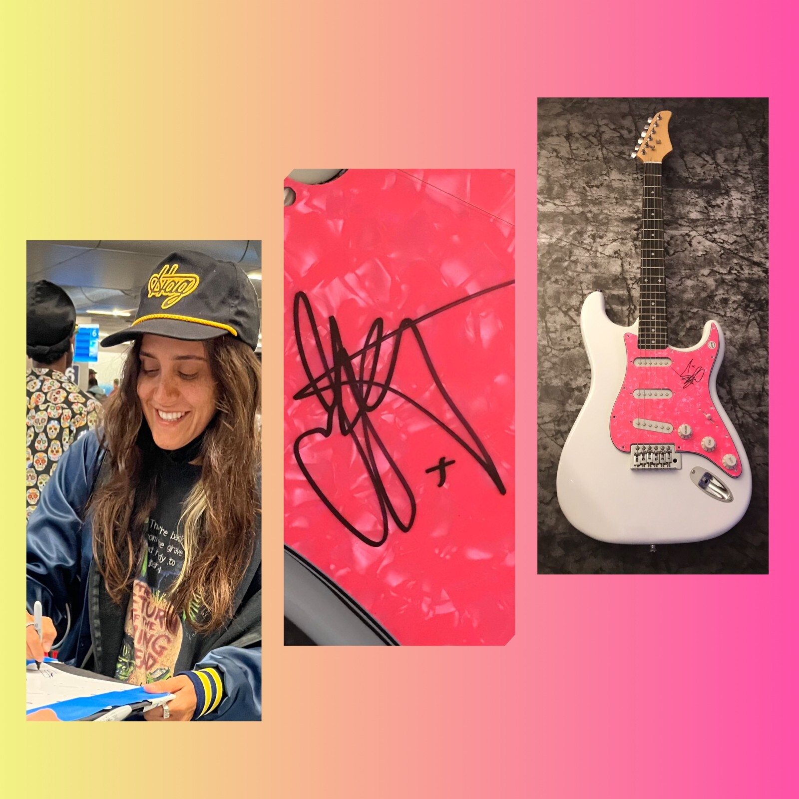 GFA Dandelion / Mystery Star * JESSE JO STARK * Signed Electric Guitar PROOF COA