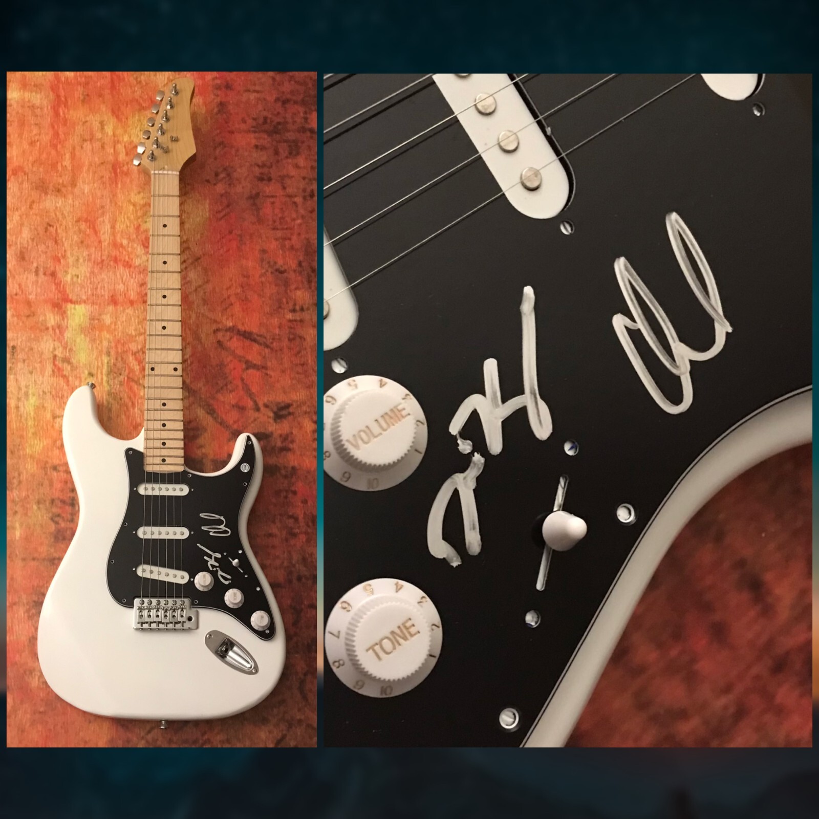 GFA David Draiman & Dan Donegan * DISTURBED * Band Signed Electric Guitar COA