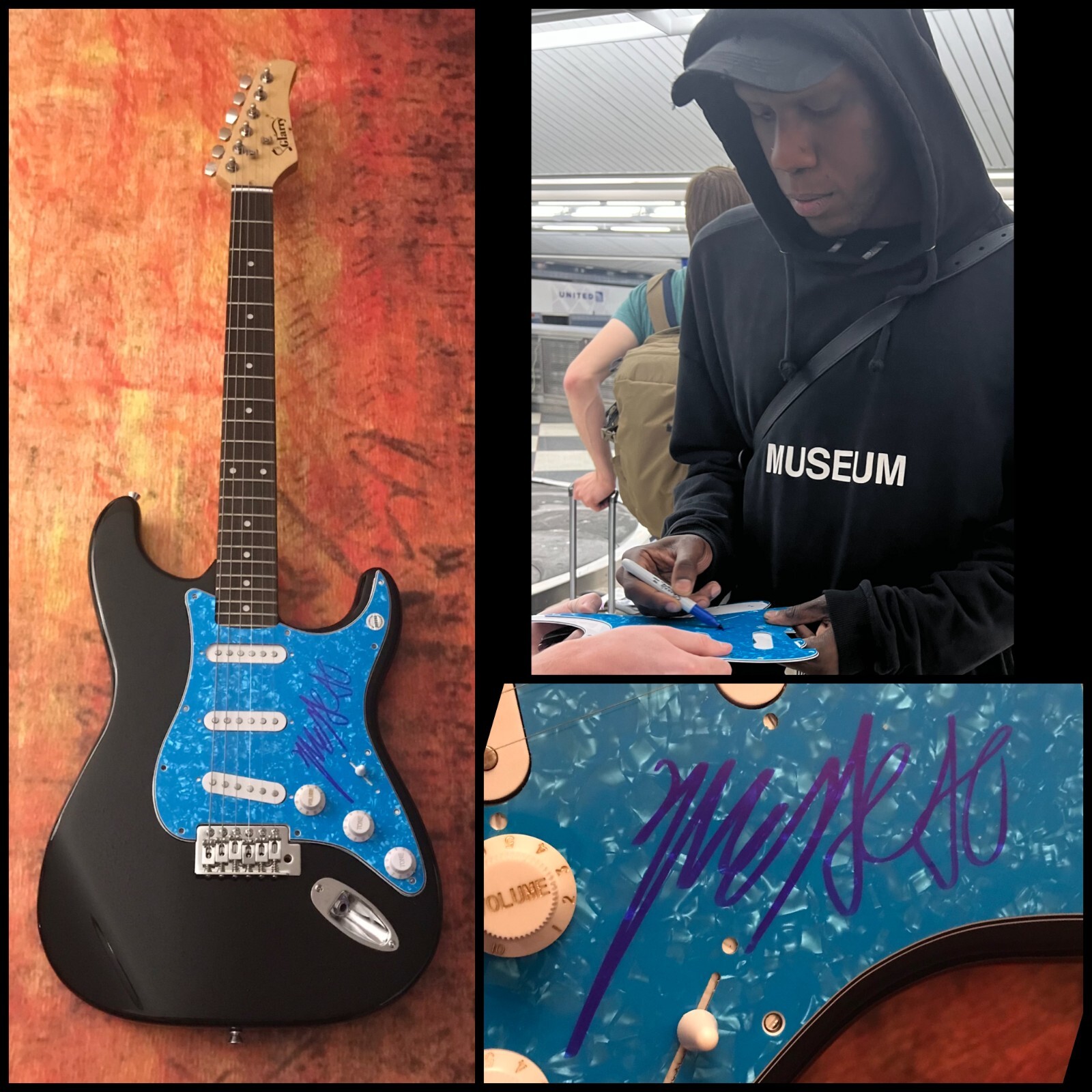 GFA Heaven to a Tortured Man * YVES TUMOR * Signed Electric Guitar PROOF COA