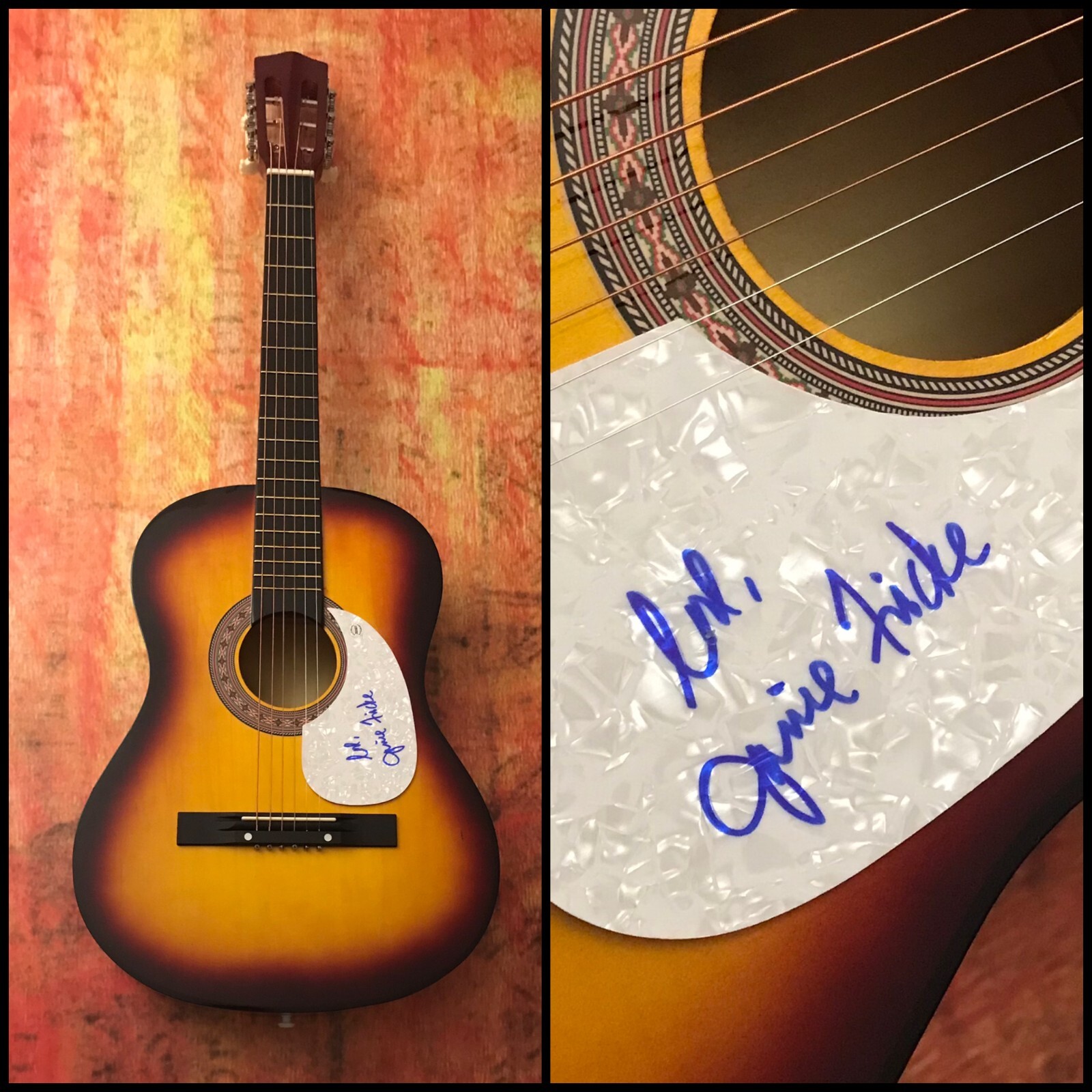 GFA Stranger It Ain't Easy * JANIE FRICKE * Signed Acoustic Guitar J5 COA
