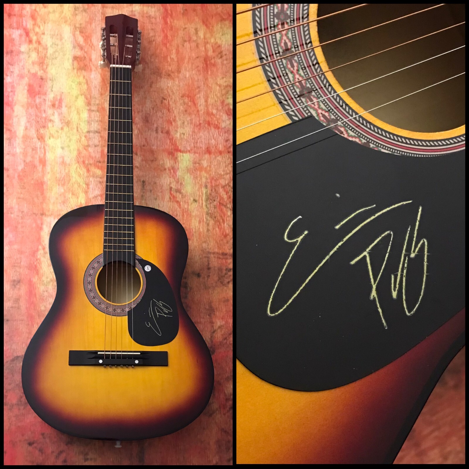 GFA Friday Night Country * ERIC PASLAY * Signed Acoustic Guitar PROOF E5 COA

