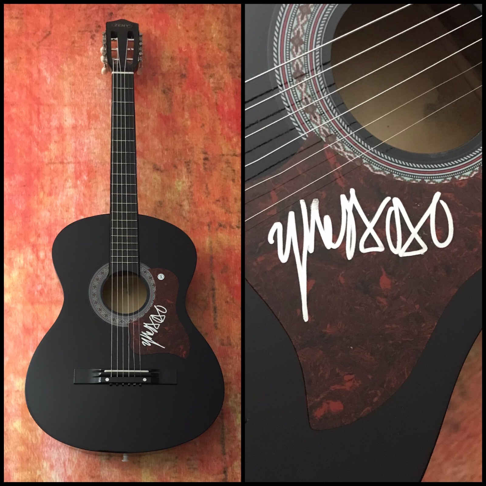 GFA Heaven to a Tortured Man * YVES TUMOR * Signed Acoustic Guitar PROOF D COA