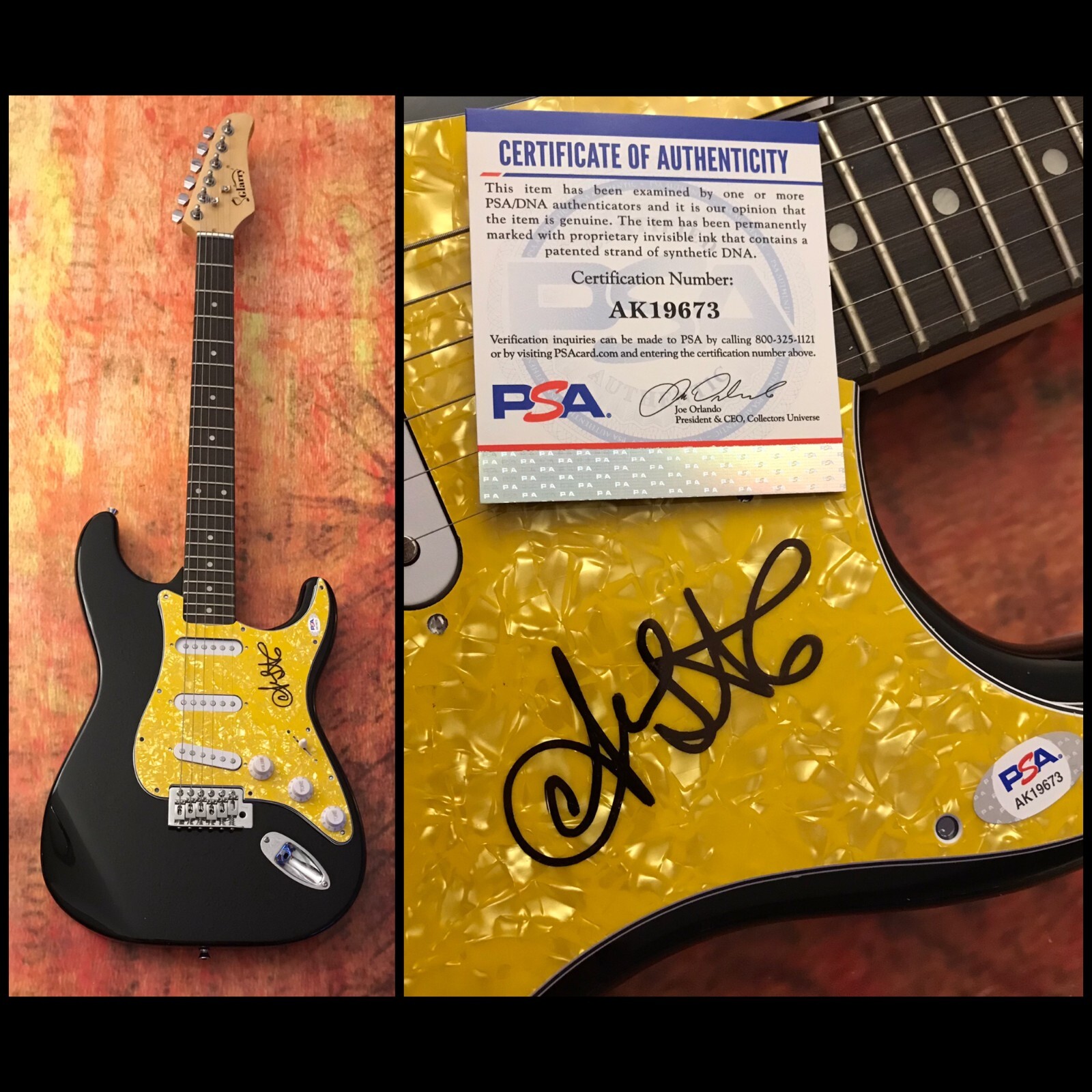PSA/DNA Arch Enemy Band Star * ALISSA WHITE-GLUZ * Signed Electric Guitar COA