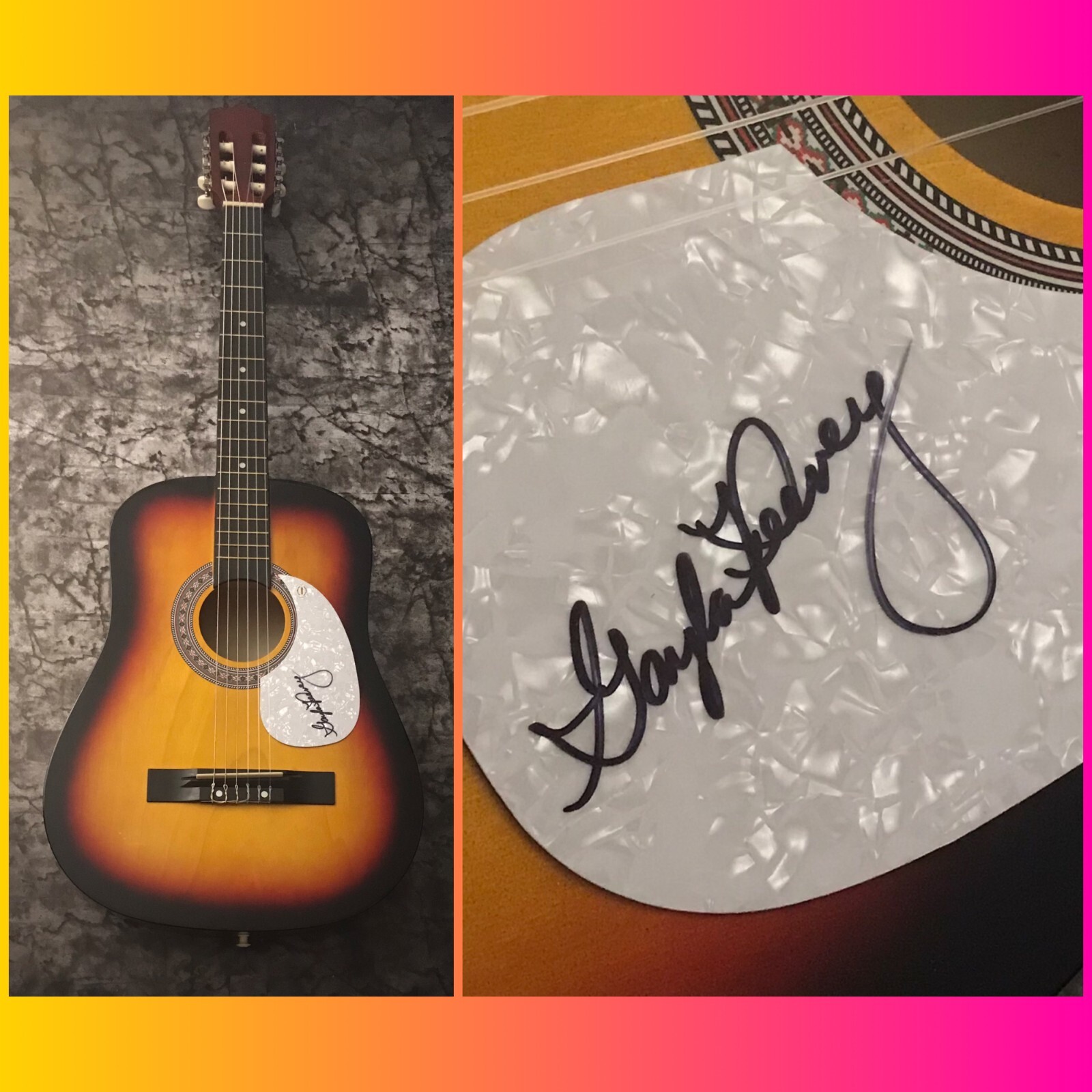 GFA I Want a Hippo for Christmas * GAYLA PEEVEY * Signed Acoustic Guitar G3 COA
